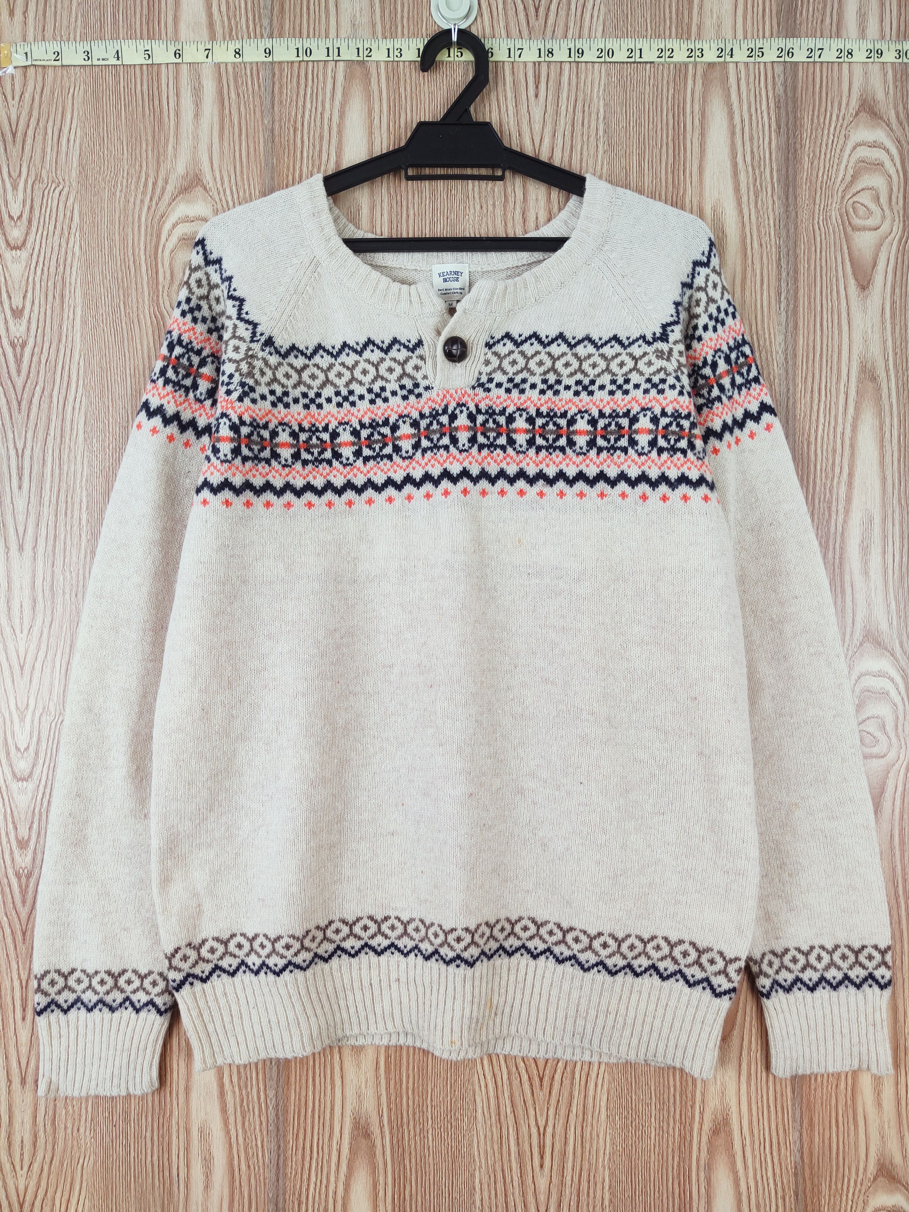 Japanese Brand × Vintage Kearney House Cream Knitwear Sweatshirts #W676 Size M / US 6-8 / IT 42-44 - 1 Thumbnail