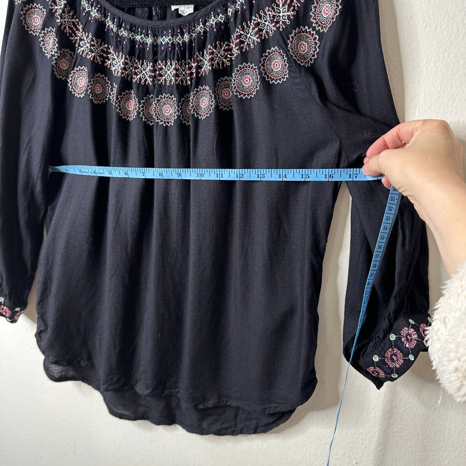 Other Velvet By Graham & Spencer Eva Black Peasant Top XS Size XS / US 0-2 / IT 36-38 - 13 Thumbnail