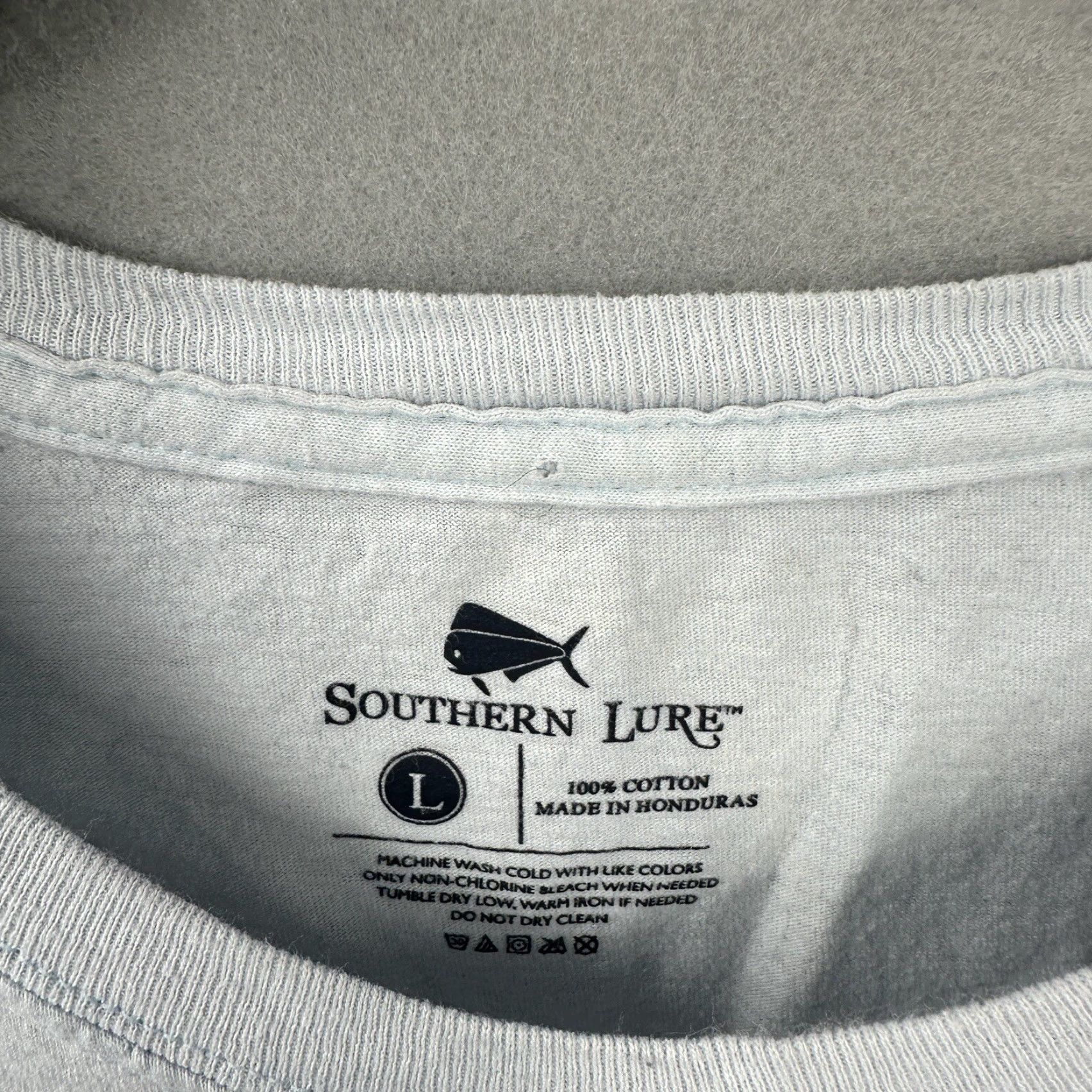 Vintage Southern Lure Mens T-Shirt Small Blue Santa Chillin Christmas Fishing Size US S / EU 44-46 / 1 - 5 Thumbnail