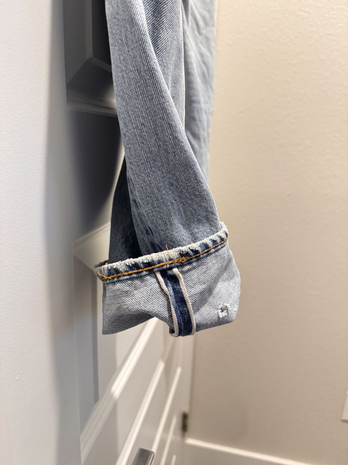 Levi's × Ojardorf × Vuja De Vintage 80s Levis 501 light blue wash selvedge redline Size US 29 - 5 Thumbnail