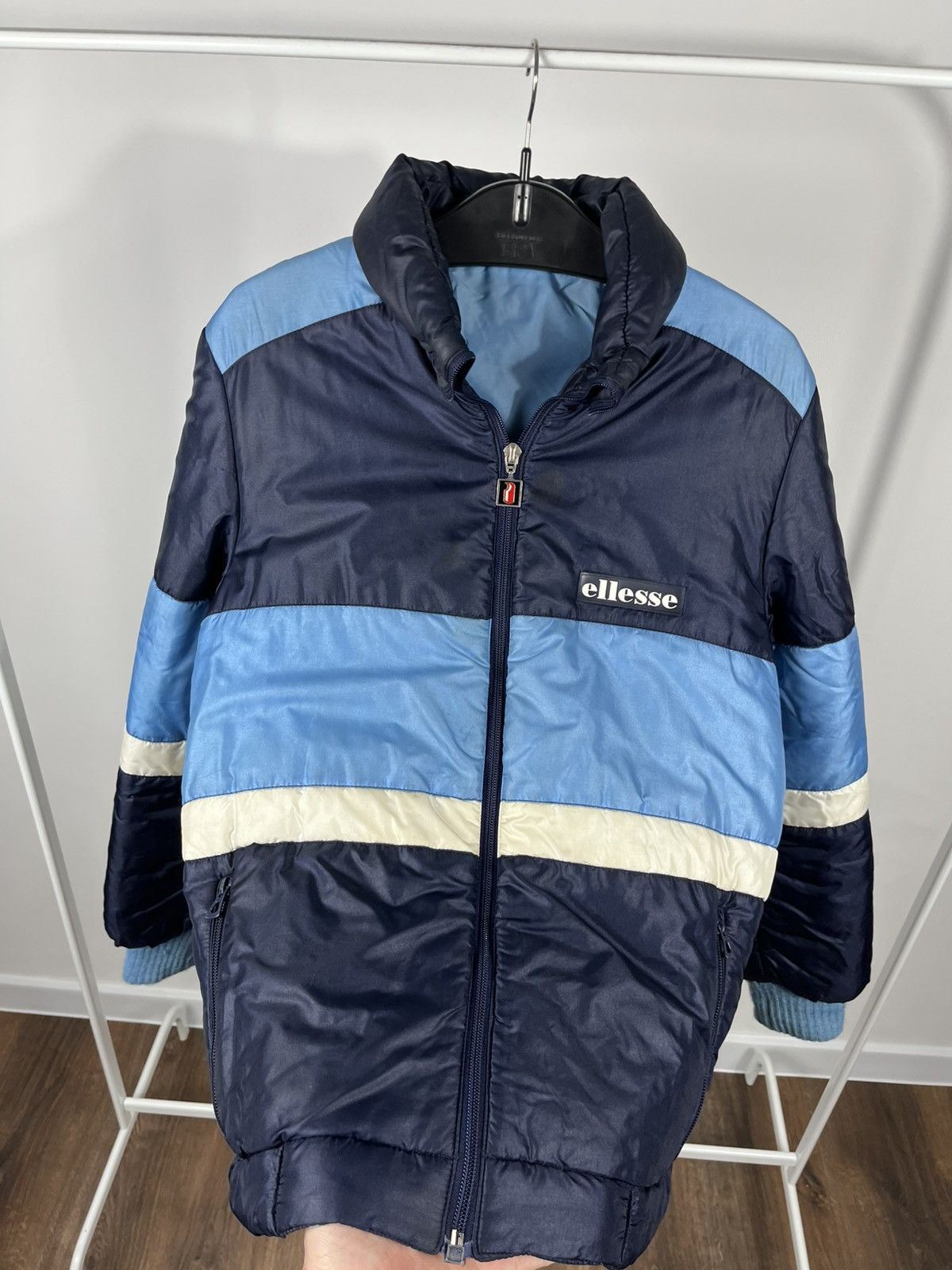 Ellesse Ellesse Vintage Puffer Jacket Blue Zip Up M Made in Italy Size US L / EU 52-54 / 3 - 9 Thumbnail