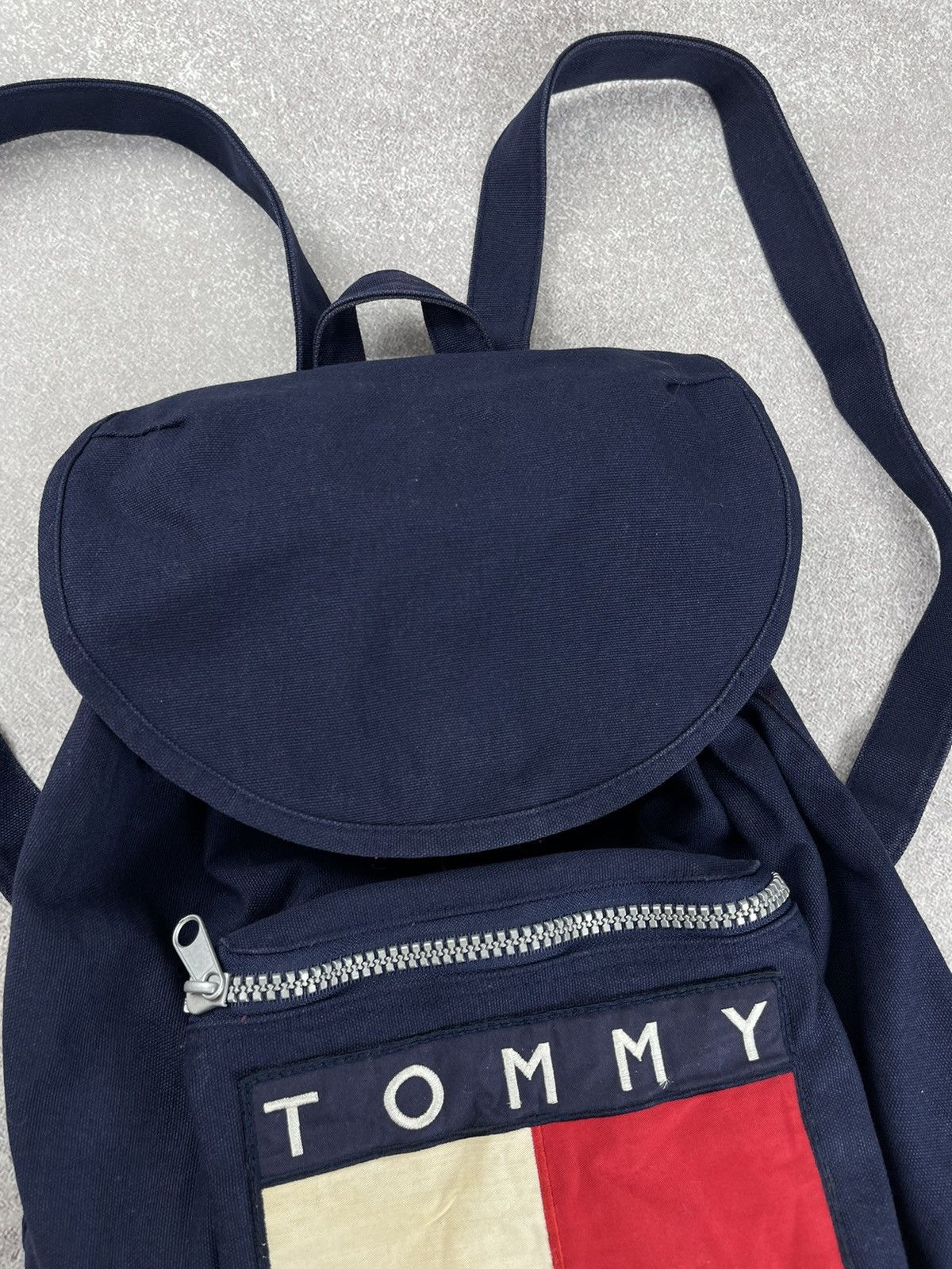 Tommy Hilfiger × Vintage Vintage Tommy Hilfiger Flag Canvas Backpack OS Size ONE SIZE - 3 Thumbnail