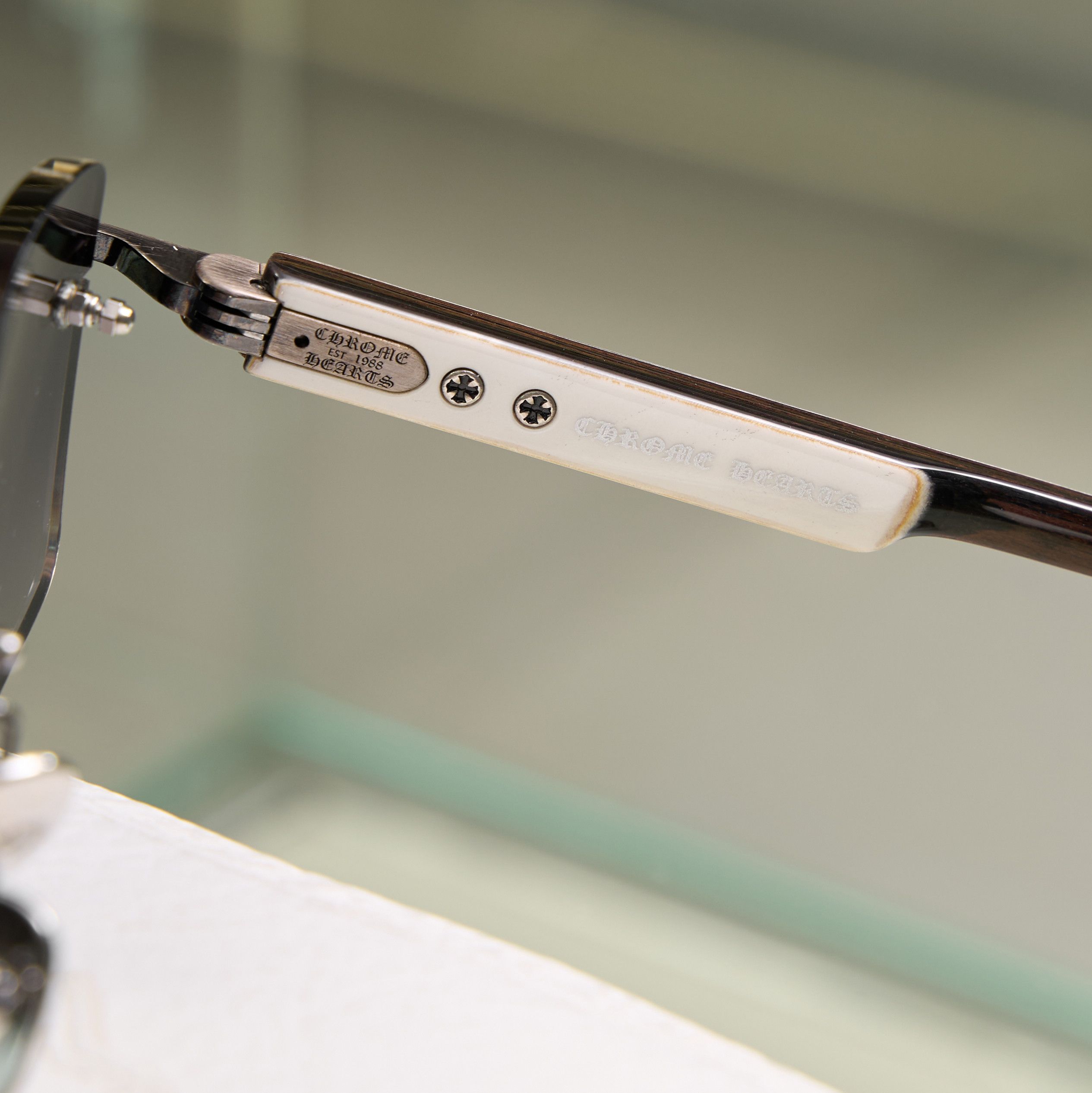 Chrome Hearts CHROME HEARTS DEEP II Antique Silver/White Ebony Wood-PV Size ONE SIZE - 4 Thumbnail
