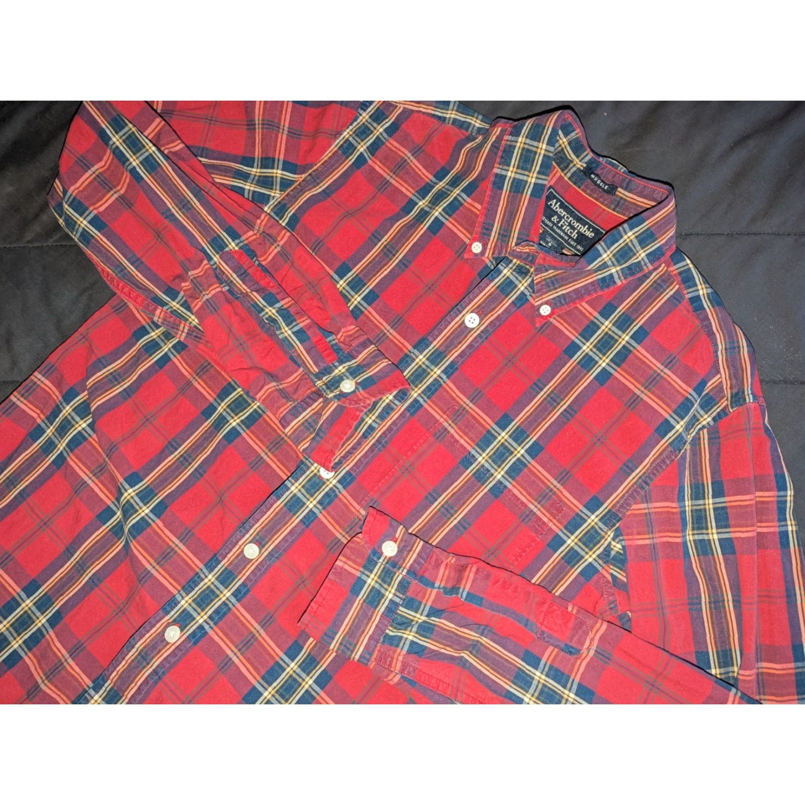 Abercrombie & Fitch Abercrombie & Fitch Shirt Mens S Plaid Button-Up Long Sleeve Casual Classic Colorful Preppy Size US S / EU 44-46 / 1 - 2 Thumbnail