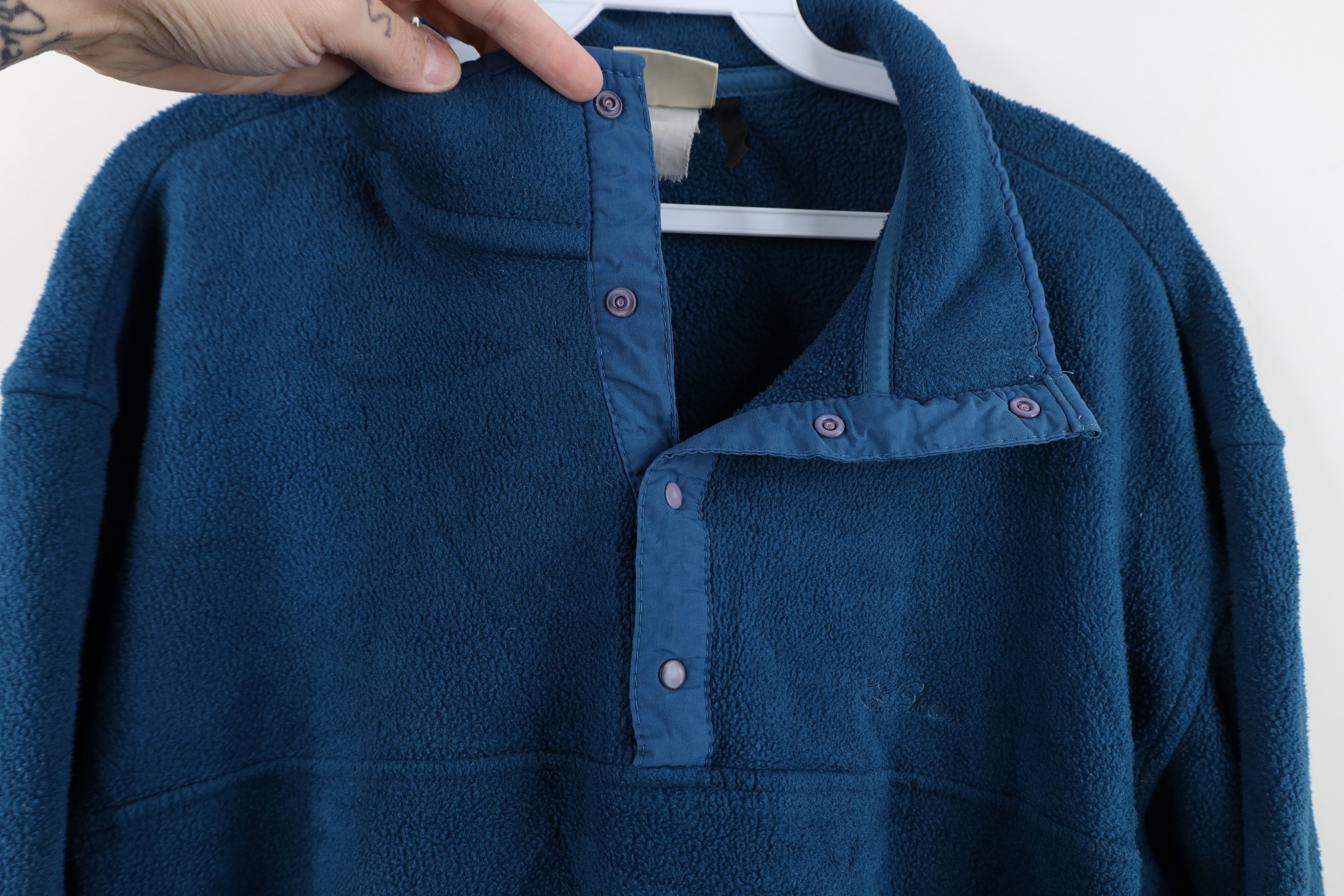 L.L. Bean Vintage 90s LL Bean Script Snap Button Fleece Sweater USA Size L / US 10 / IT 46 - 6 Thumbnail