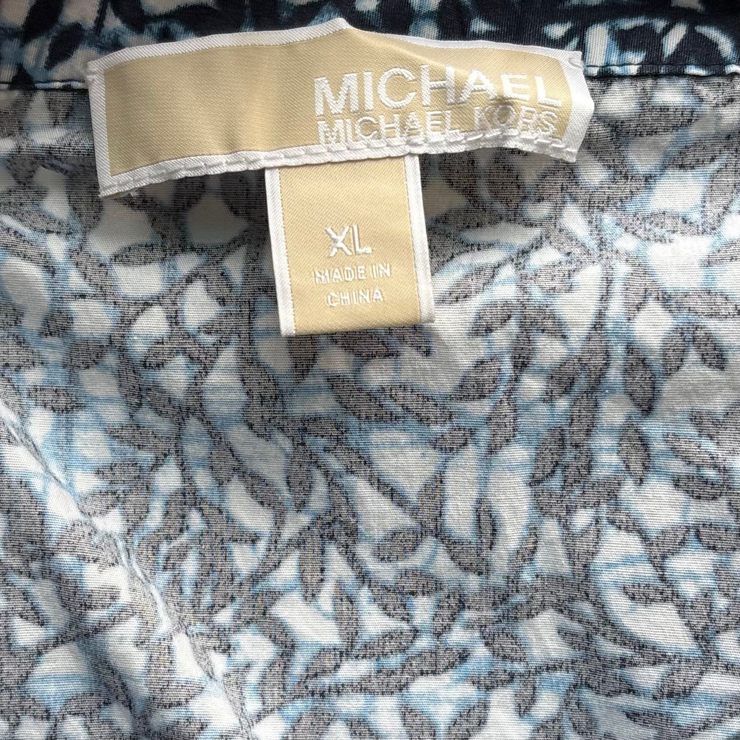 Michael Kors MICHAEL Michael Kors Leaf Print Off-Shoulder Blouse XL Size XL / US 12-14 / IT 48-50 - 10 Thumbnail