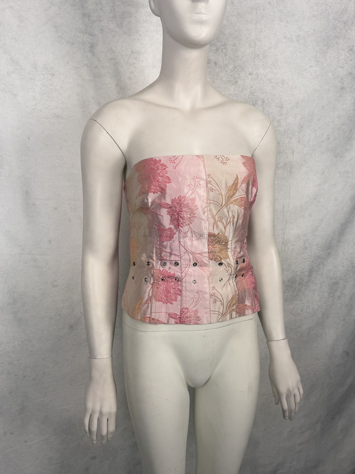 Gianfranco Ferre Gianfranco Ferre 1990’s Floral Satin Embroidered Corset Size M / US 6-8 / IT 42-44 - 5 Thumbnail