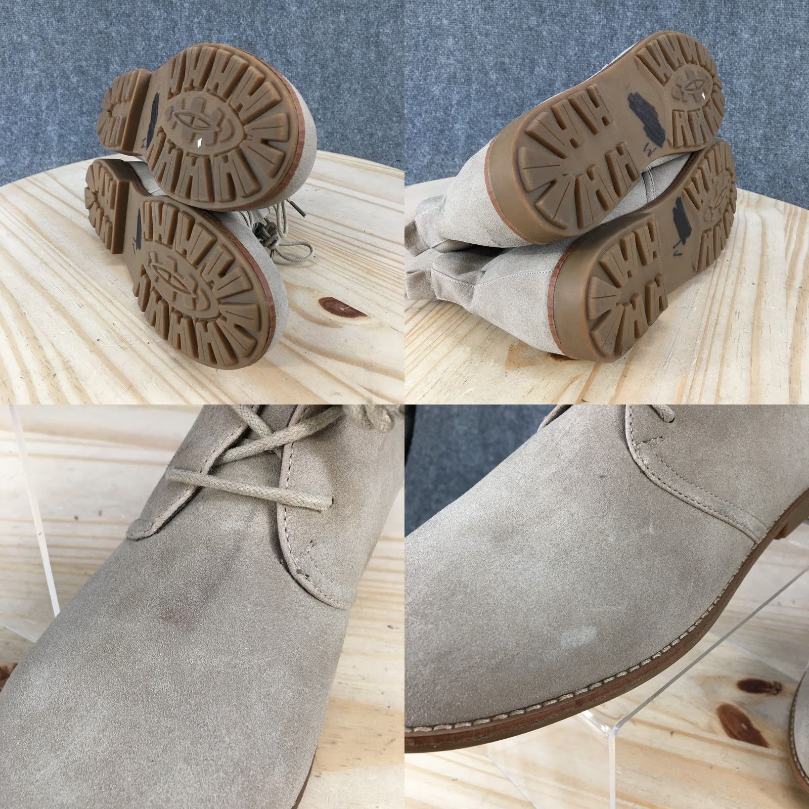 Vintage White Mountain Boots Womens 11 M Taupe Ankle Booties Faux Leather Heels Casual Size US 11 / IT 41 - 8 Thumbnail