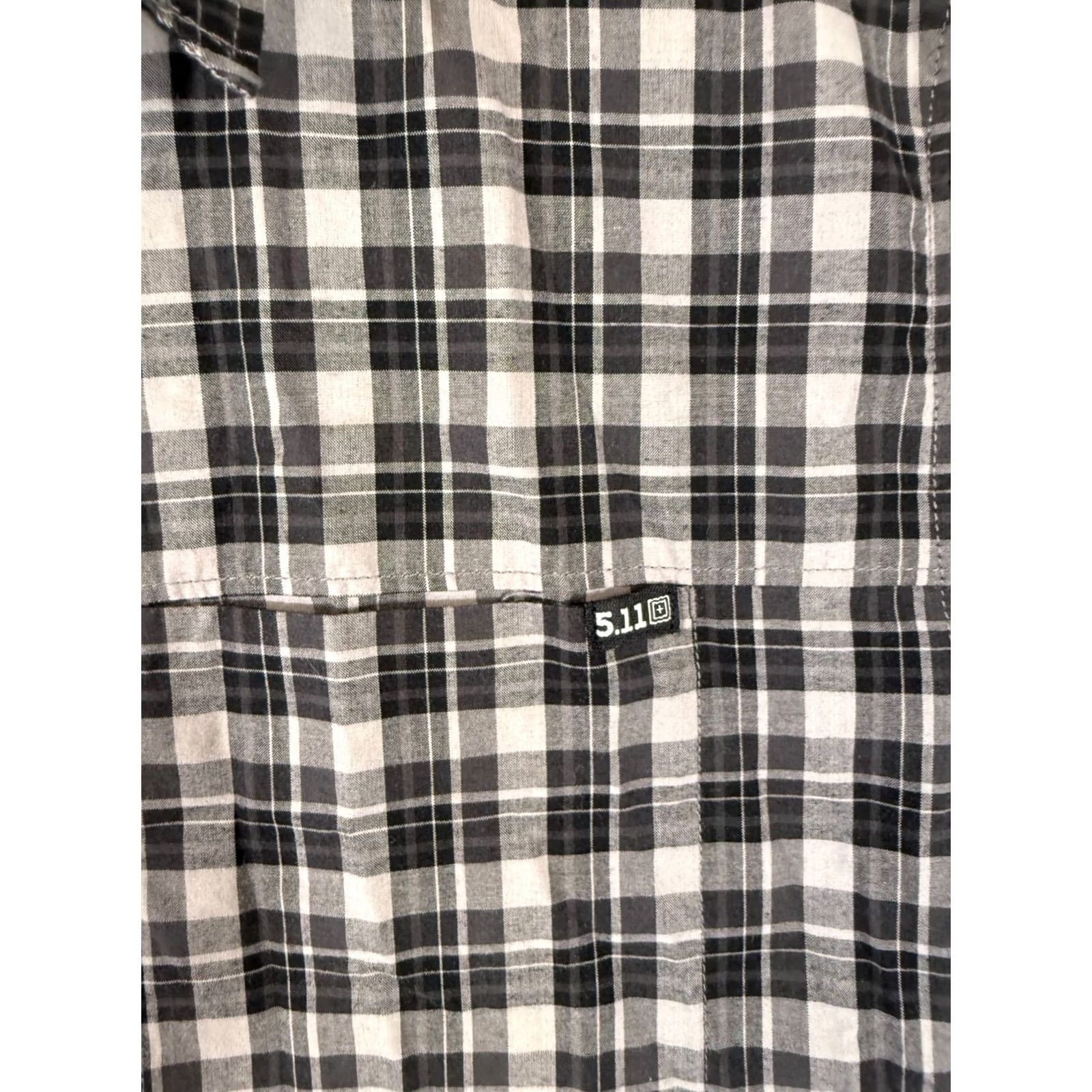 Vintage 5.11 Tactical Shirt Mens M Gray Button Black Plaid Long Sleeve Snaps Workwear Size US M / EU 48-50 / 2 - 7 Thumbnail