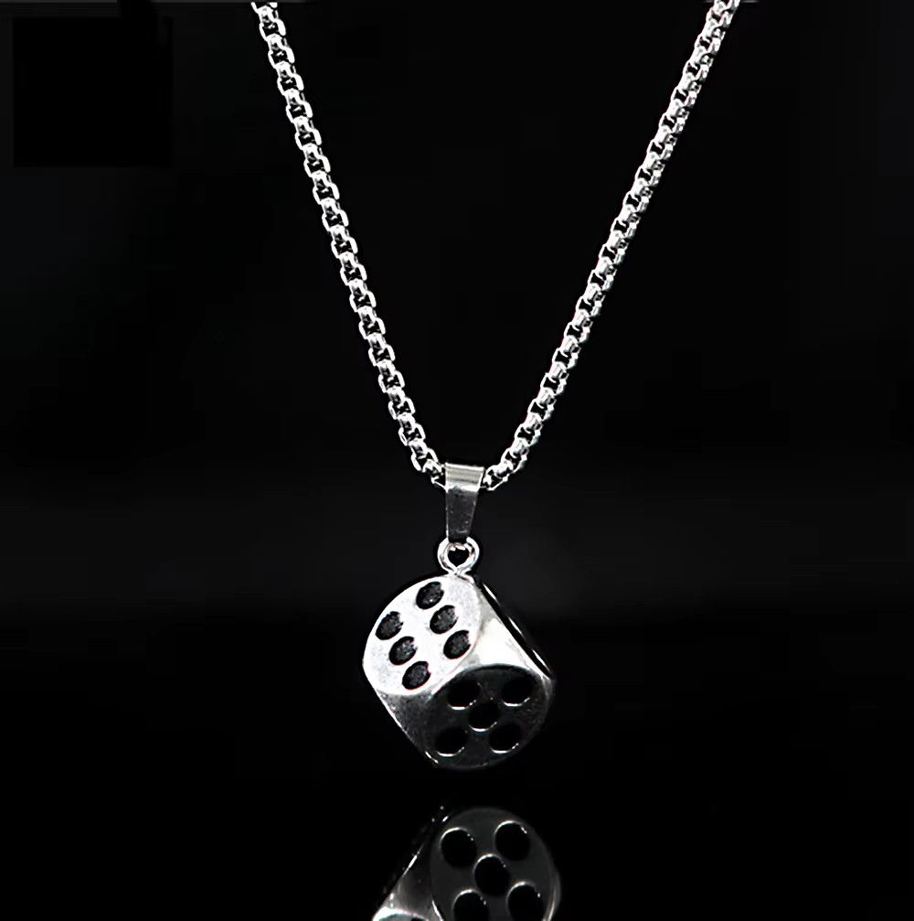 Jewelry Creative Alloy Chain Luck Dice Pendant Necklace Size ONE SIZE - 4 Thumbnail