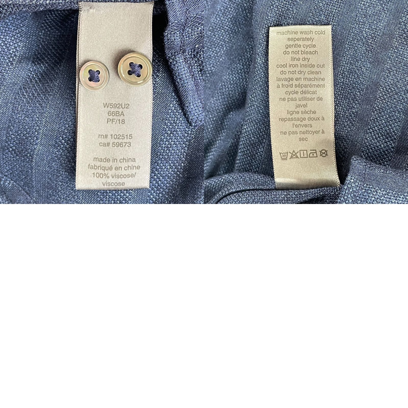 John Varvatos John Varvatos Shirt Men L Blue Band Mandarin Collar Long Sleeve NWOT Size US L / EU 52-54 / 3 - 8 Thumbnail