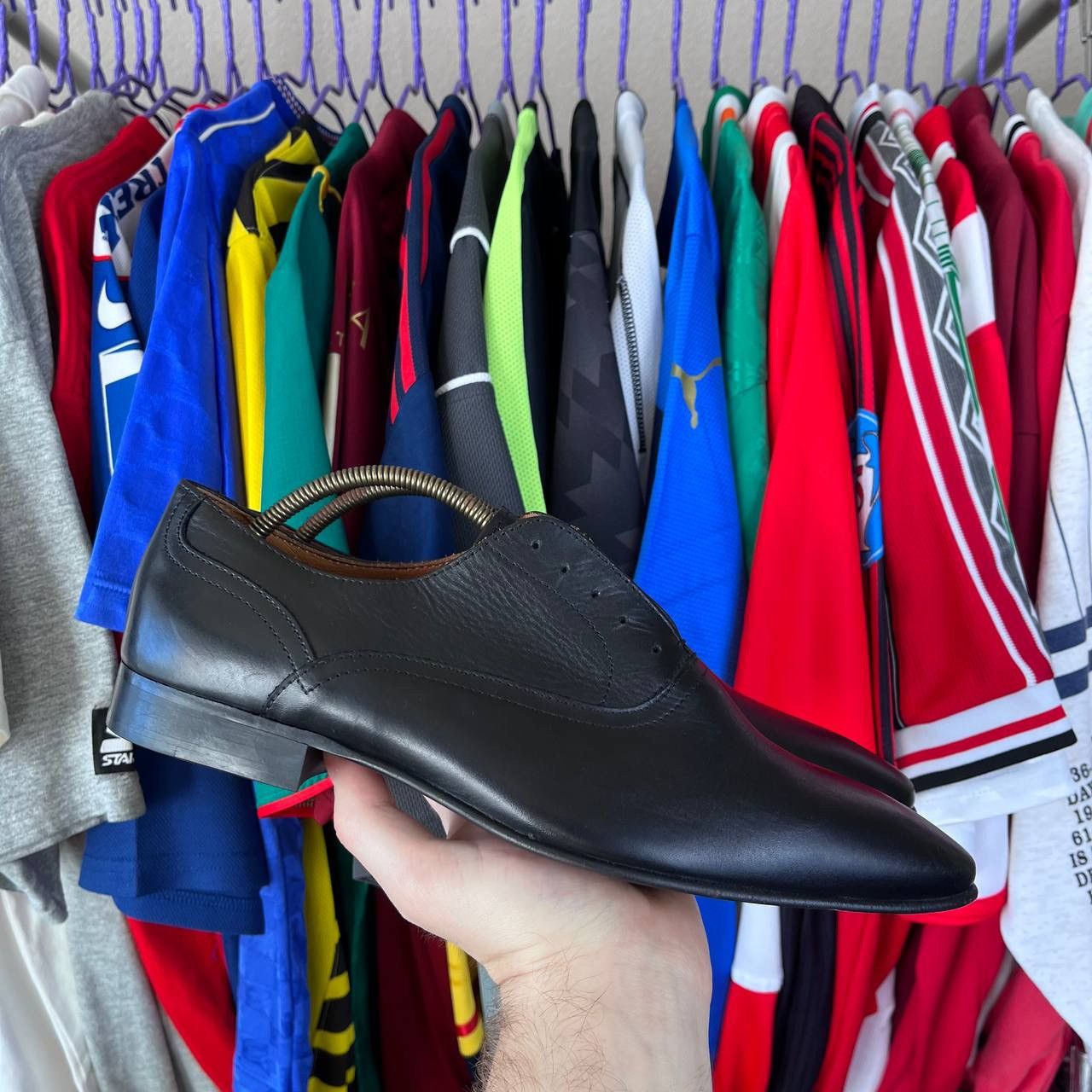 Other Minelli Vero Cuoio Lav. Artigiana Black Leather Dress Shoes Size US 9 / EU 42 - 2 Thumbnail