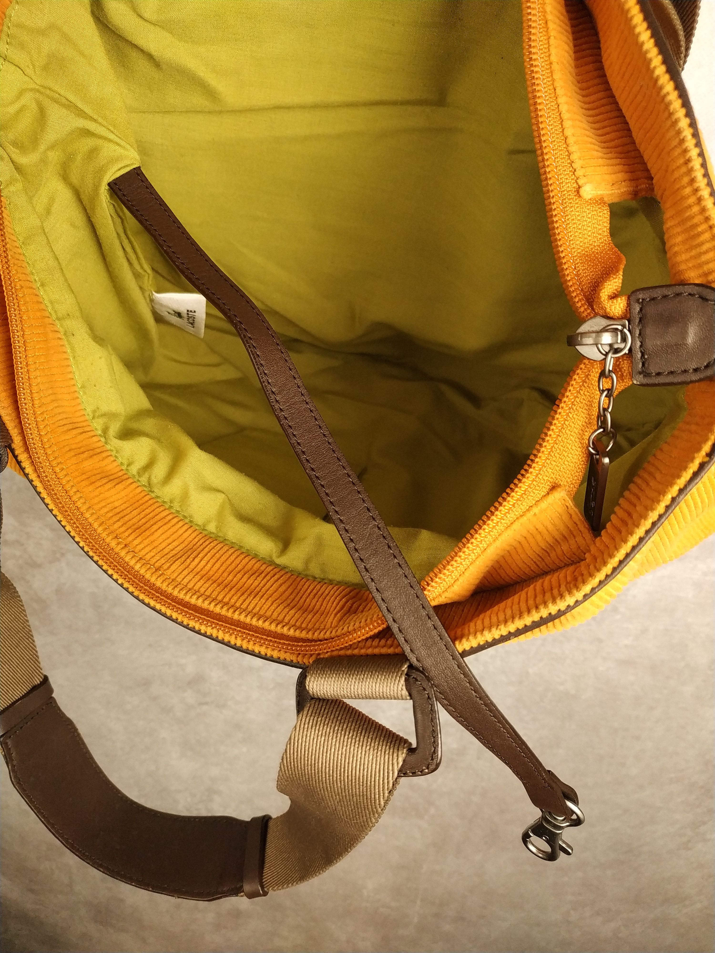 Lacoste Vintage LACOSTE BAG hobo Orange Corduroy Size ONE SIZE - 11 Thumbnail