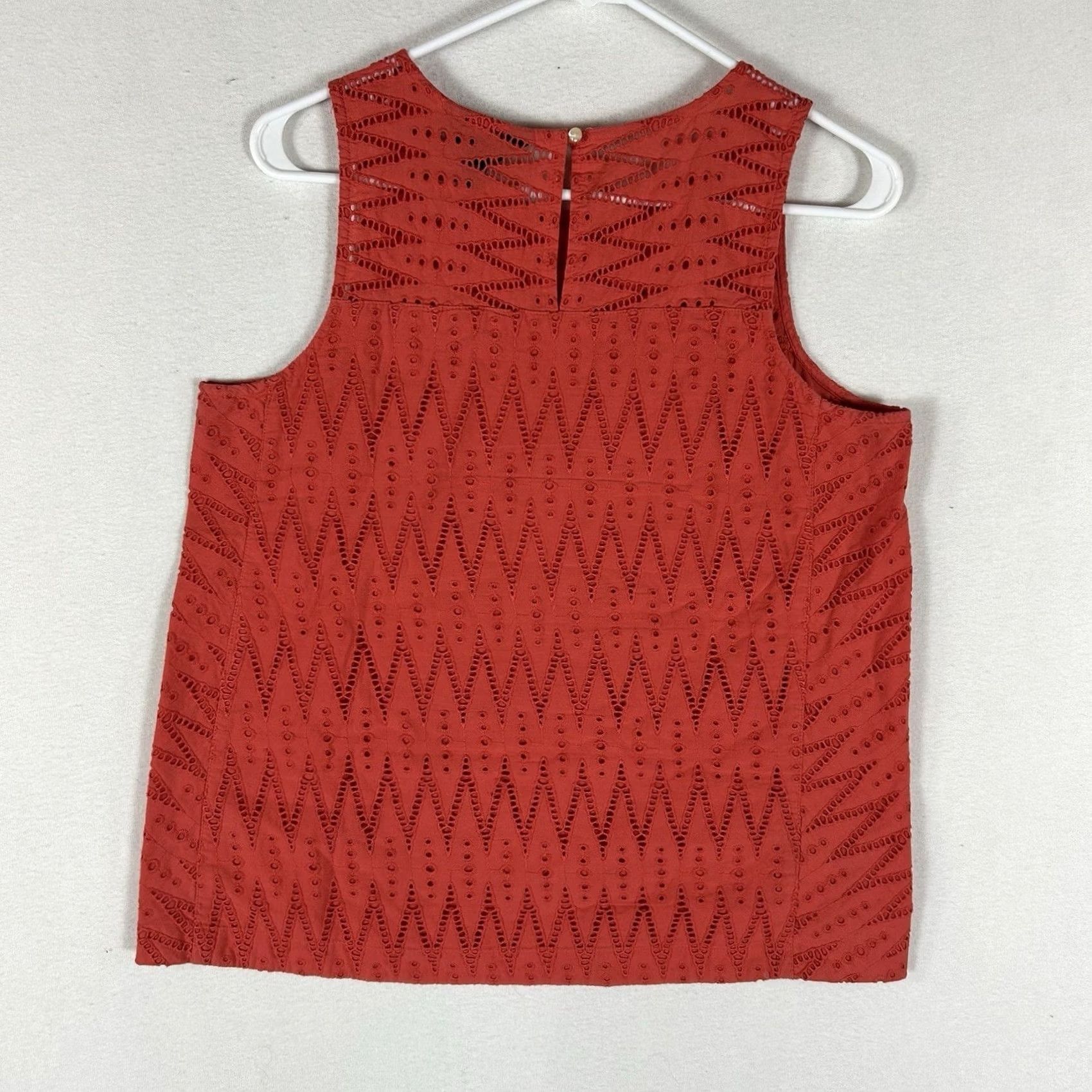 J.Crew J. Crew Sleeveless Top Womens Size 8 Orange Pleated Tanktop Summer Beach Shirt Tunic Delightly? Size M / US 6-8 / IT 42-44 - 7 Thumbnail