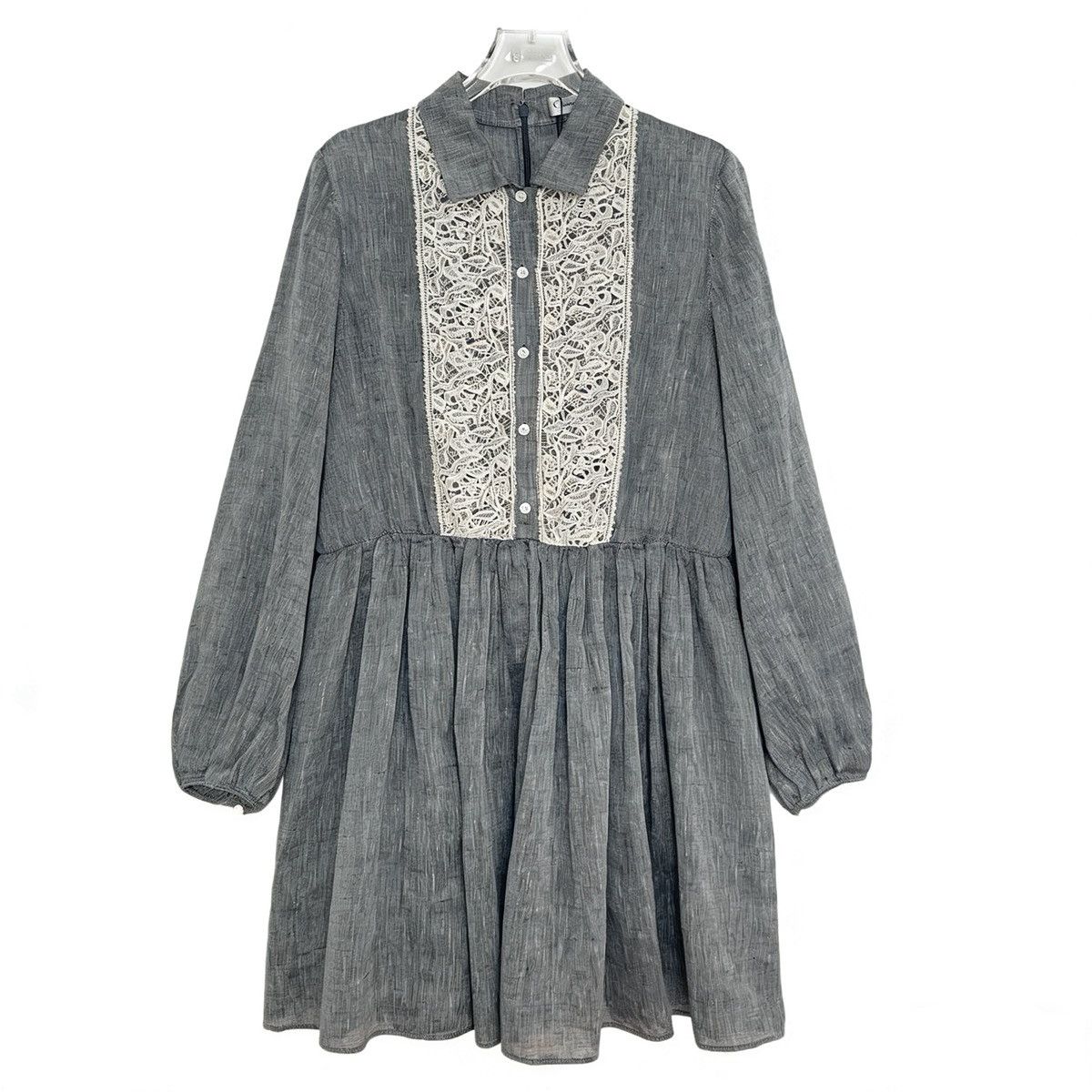Dior Dior Light Grey Vintage Lace Spliced Dress K26WX Size M / US 6-8 / IT 42-44 - 1 Thumbnail