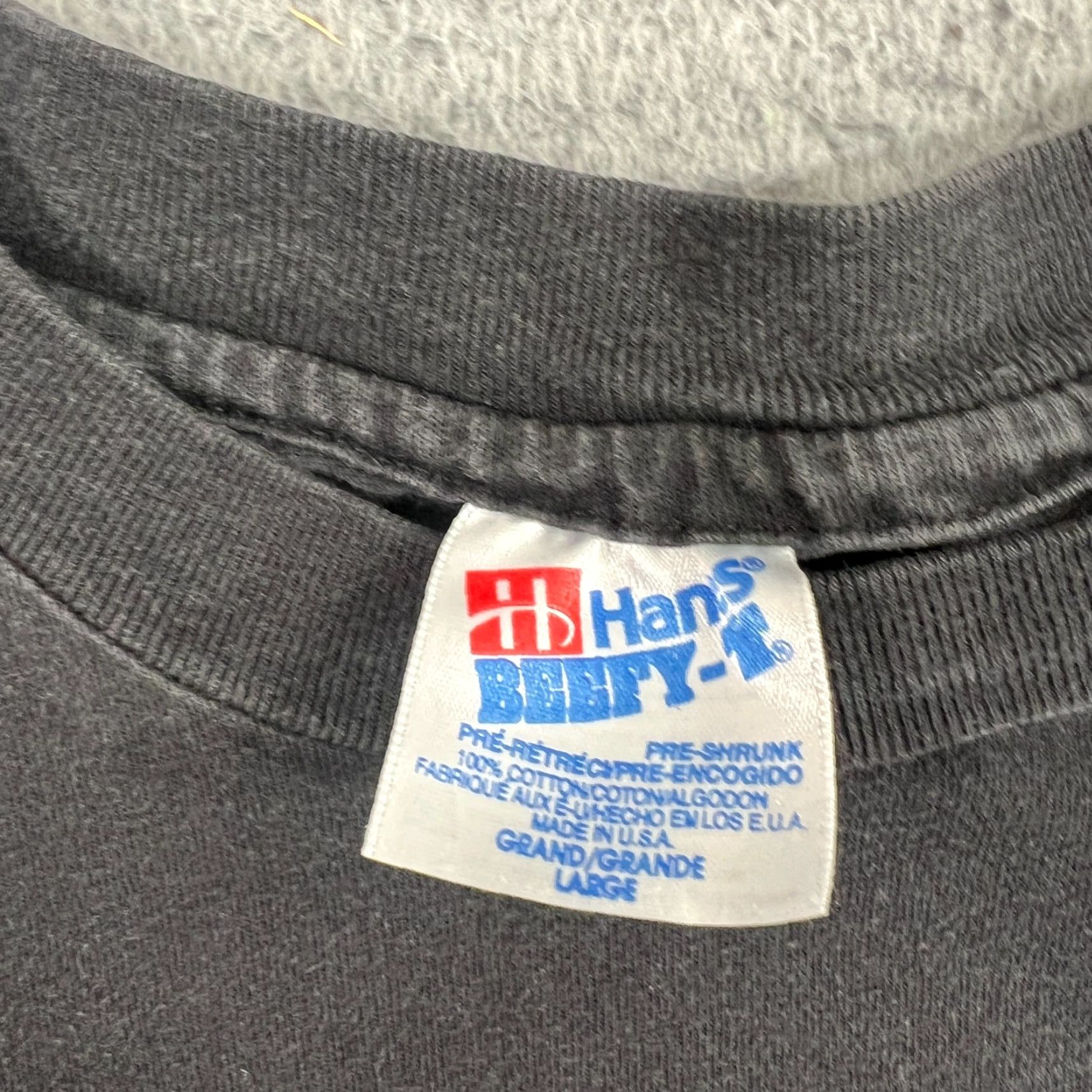 Hanes VINTAGE Hanes Beefy-T Garth Brooks 1993 Concert Tour Tee Shirt Short Sleeve Crew Neck L Black Mens Size US L / EU 52-54 / 3 - 4 Thumbnail