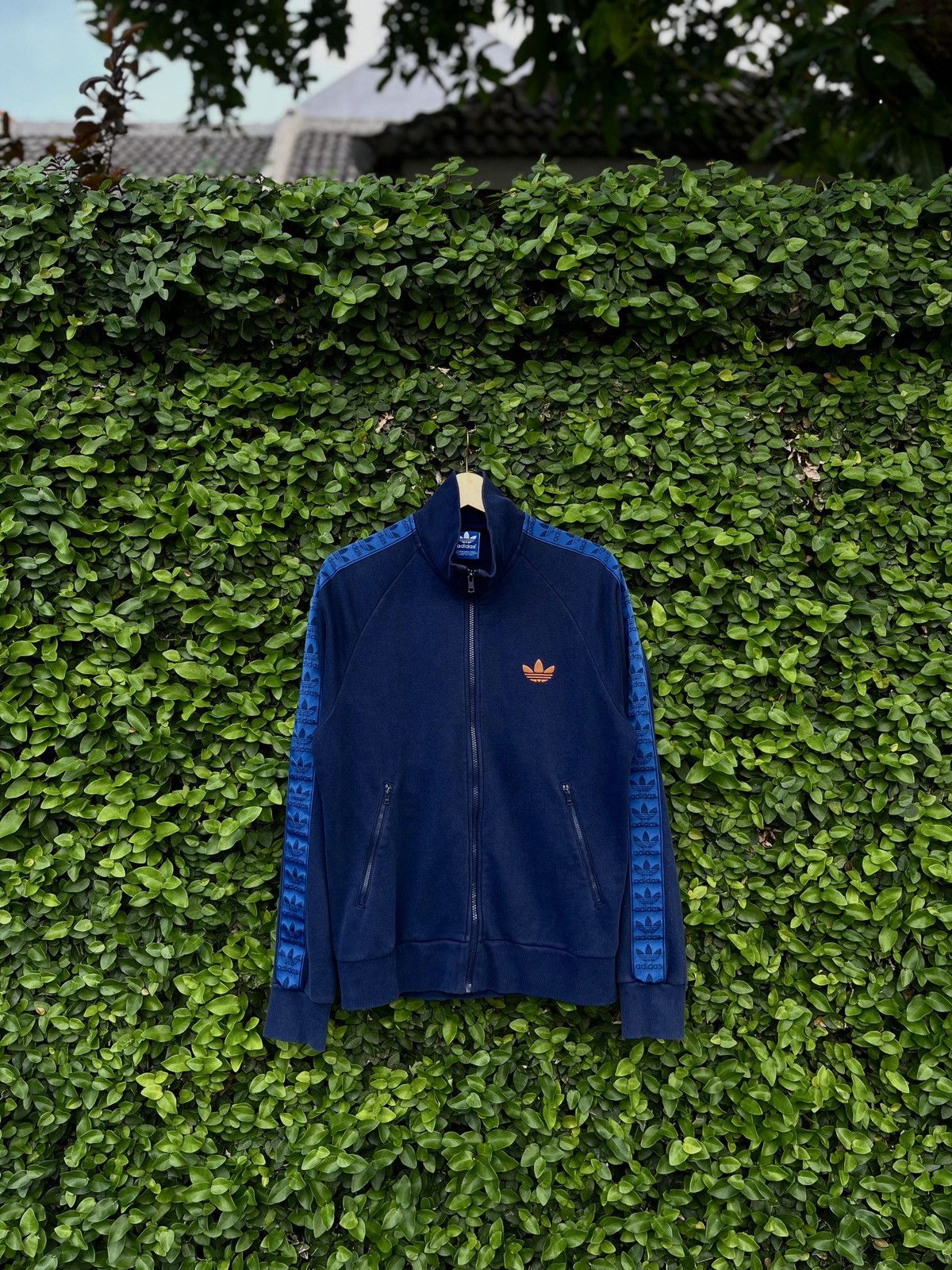 Adidas Adidas Originals Track Jacket – Navy Blue with tape Size US L / EU 52-54 / 3 - 1 Thumbnail