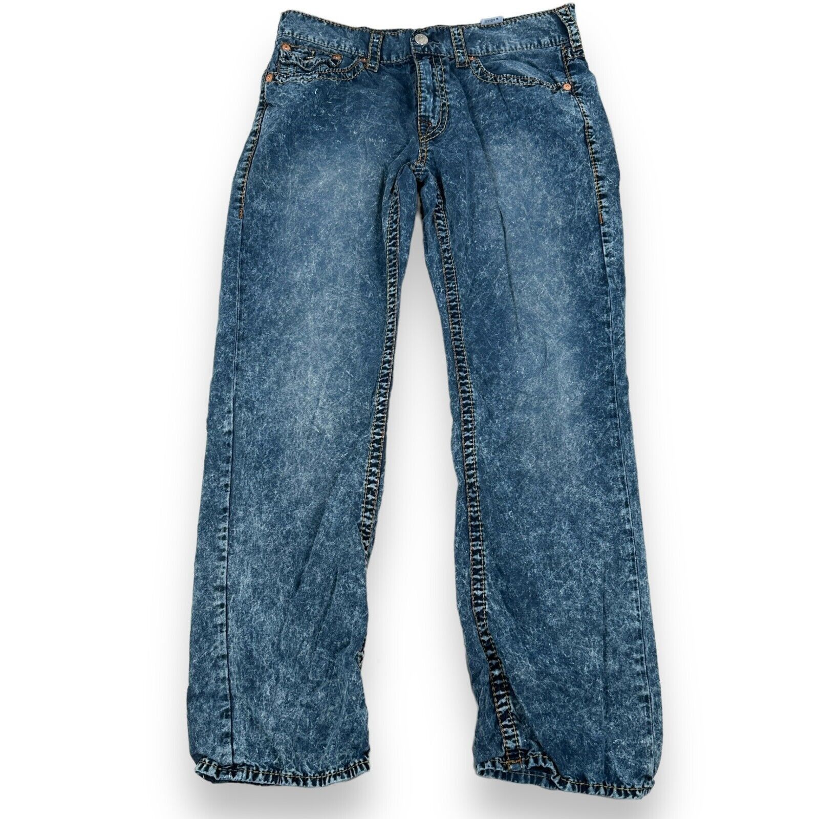 True Religion True Religion Straight Jeans Mens 36 Acid Wash Denim Tie Dye Size US 36 / EU 52 - 1 Thumbnail