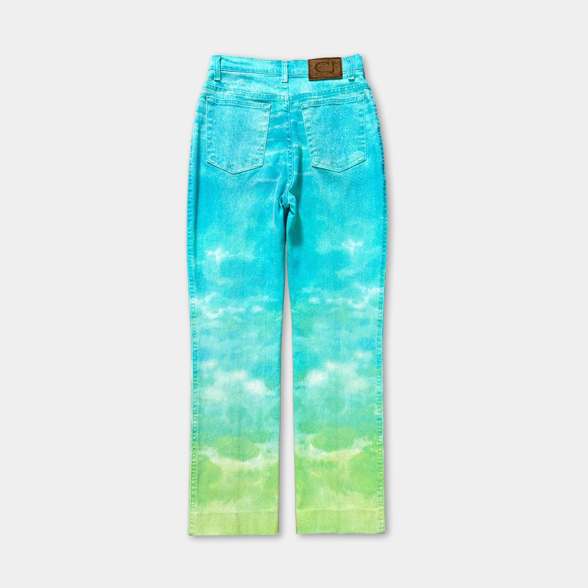 Roberto Cavalli Cavalli 00's Blue Gradient Tie-Dye Jeans Size 29" - 5 Thumbnail