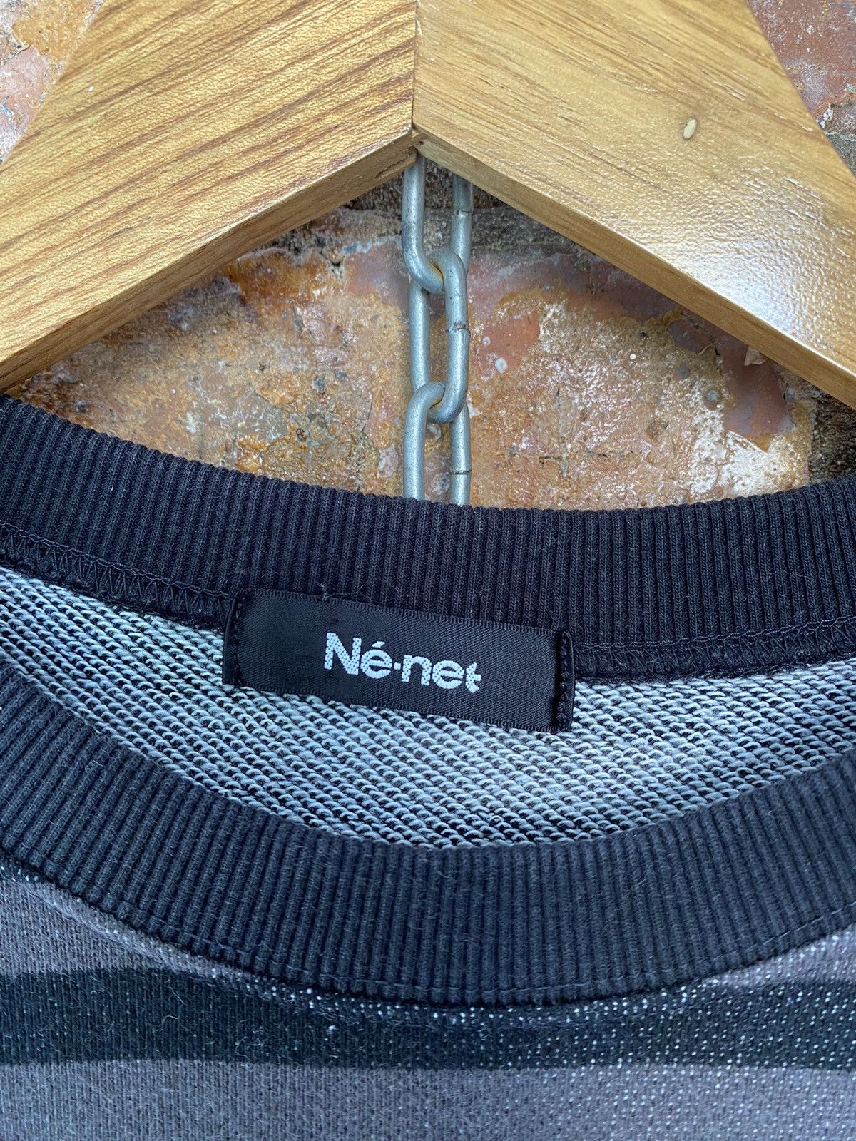 Ne-Net Vtg hybrid loopwheeler and knit stripe Size US M / EU 48-50 / 2 - 12 Thumbnail