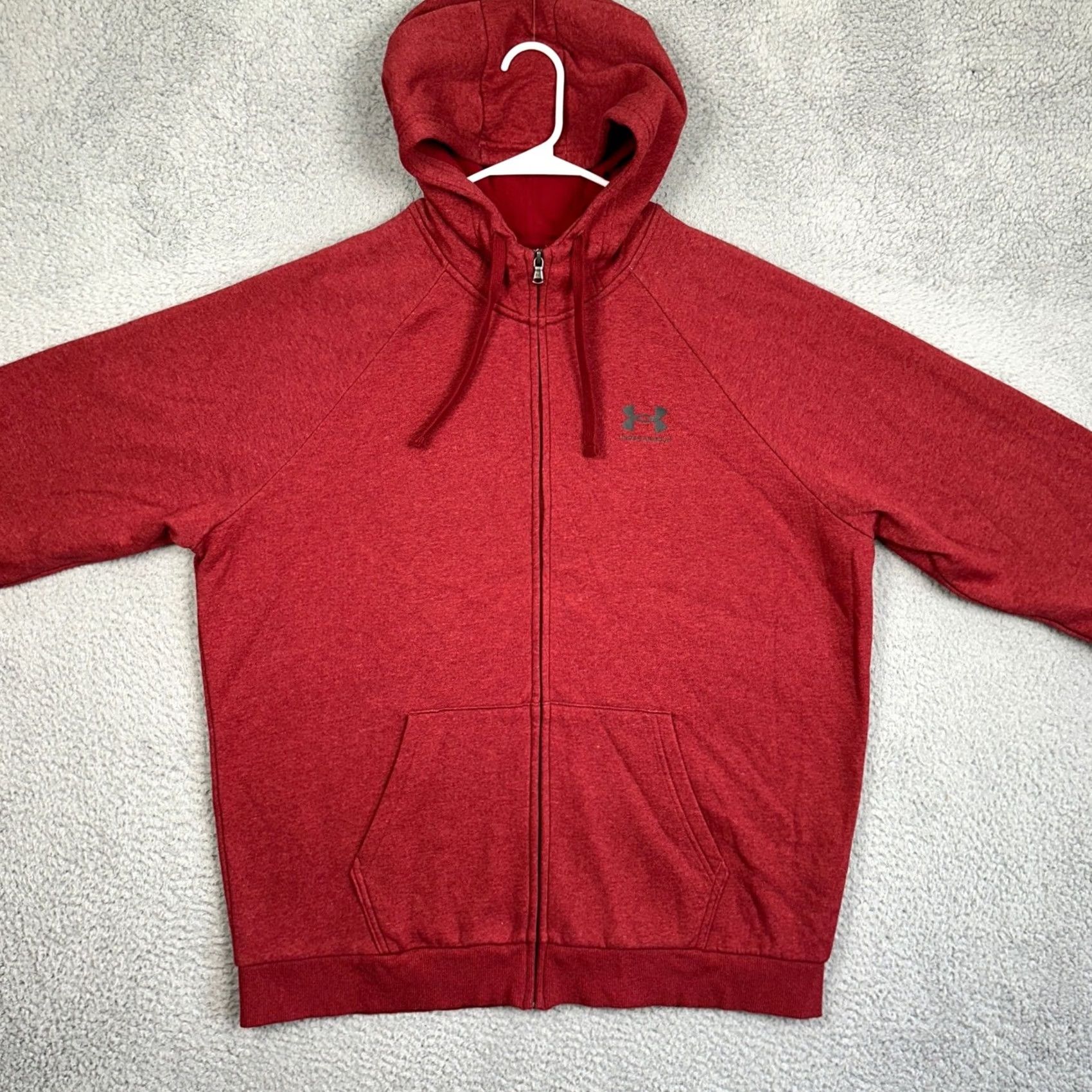 Under Armour Under Armour Full Zip Hoodie Jacket Mens XL Red Loose Fit Raglan Long Sleeve Zip Front Pockets Logo EUC 3-in-1 Size US XL / EU 56 / 4 - 3 Thumbnail