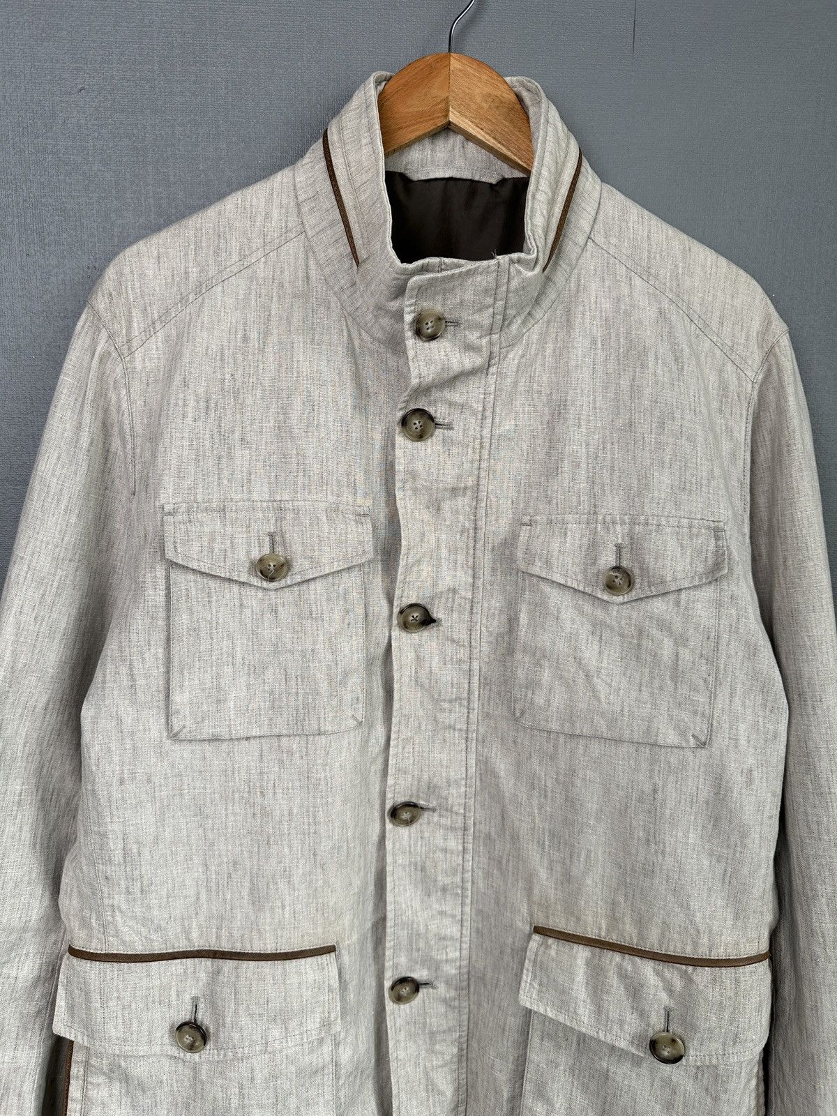 Hackett HACKETT MAYFAIR Storm System Linen Field Jacket Men’s XL Size US XL / EU 56 / 4 - 4 Thumbnail