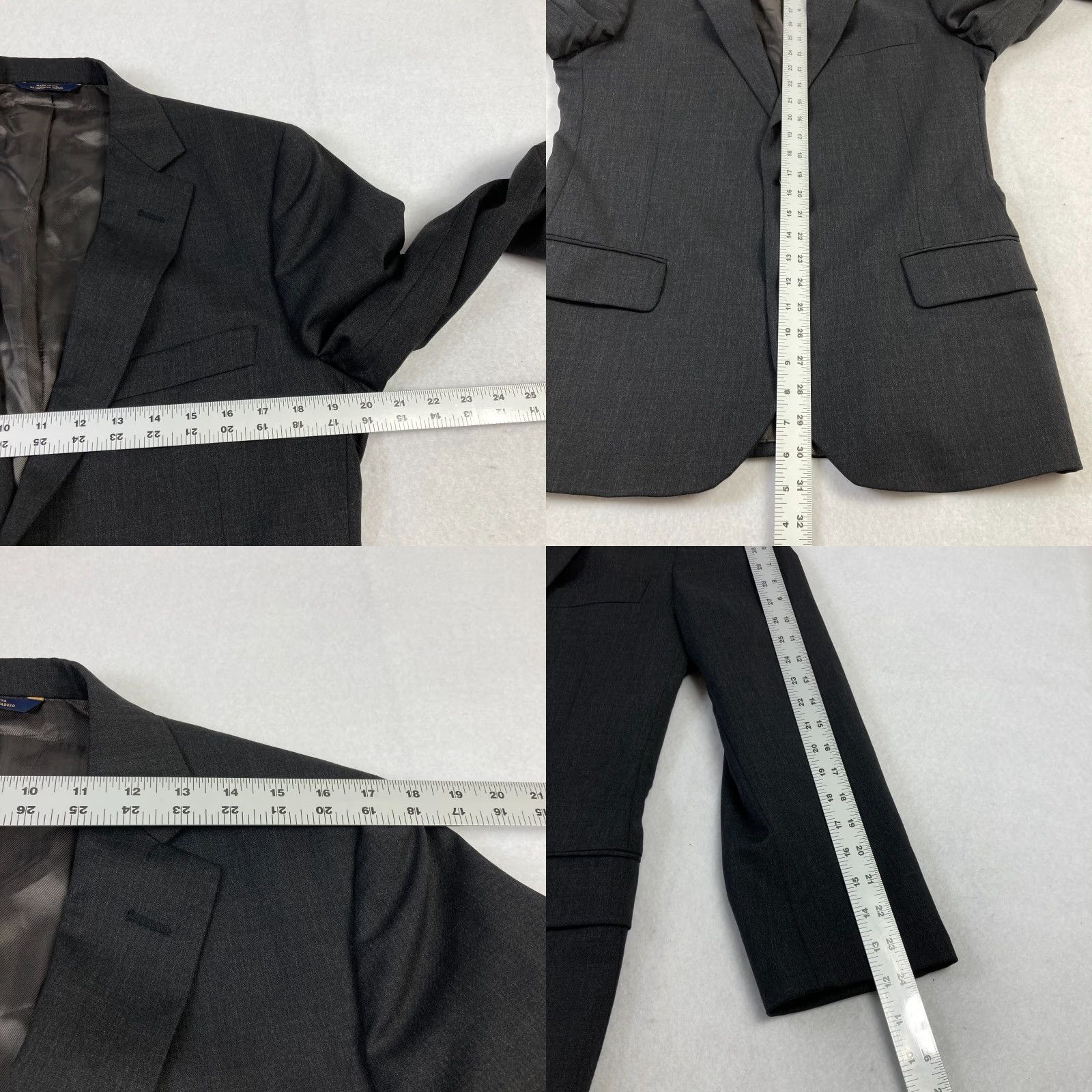 Brooks Brothers Brooks Brothers 1818 Fitzgerald Sport Coat Blazer Mens 40 Black Wool USA Made Size 40R - 9 Thumbnail