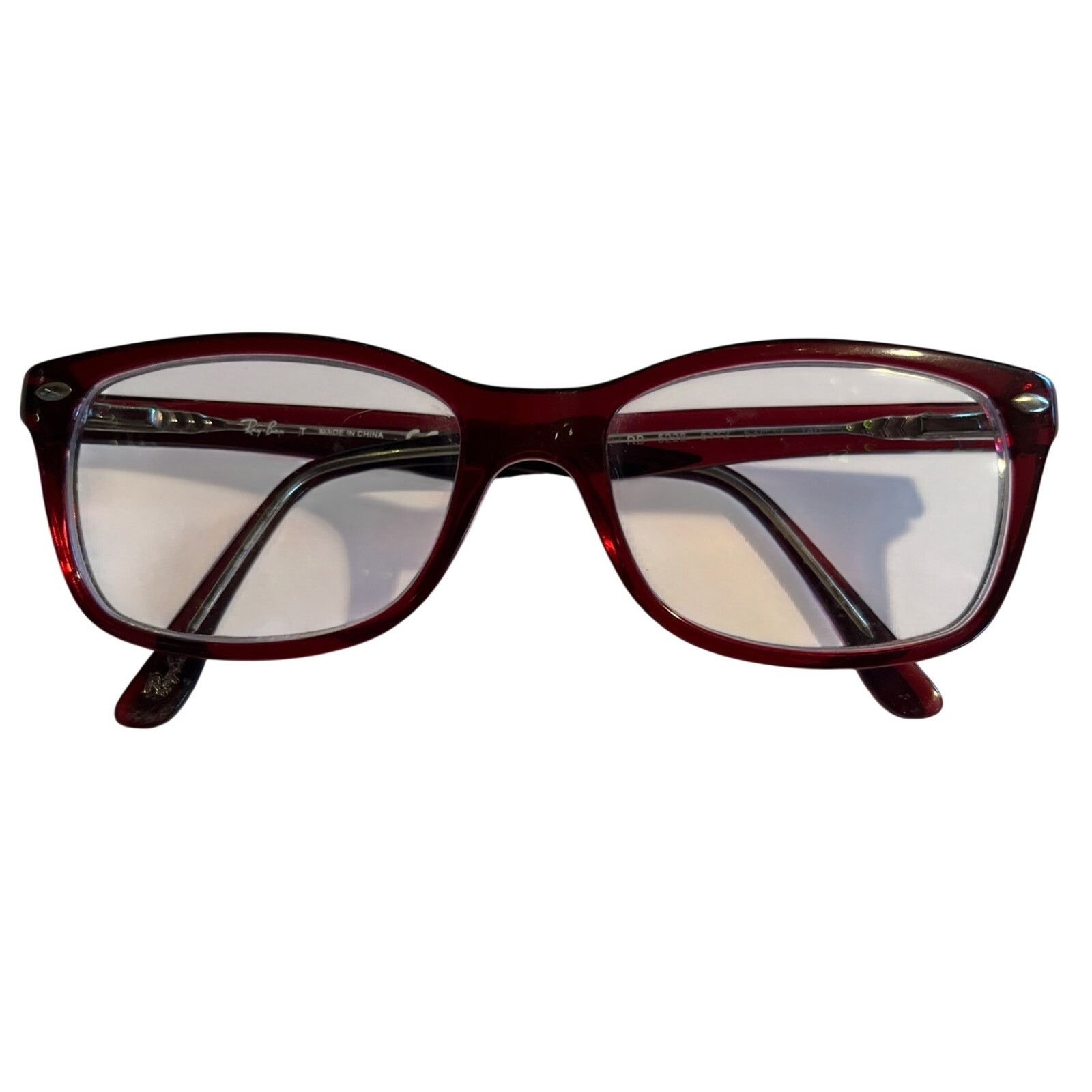 RayBan RAY-BAN RB5228 5112 Red Crystal Eyeglasses 53-17-140 Frames Size ONE SIZE - 1 Thumbnail