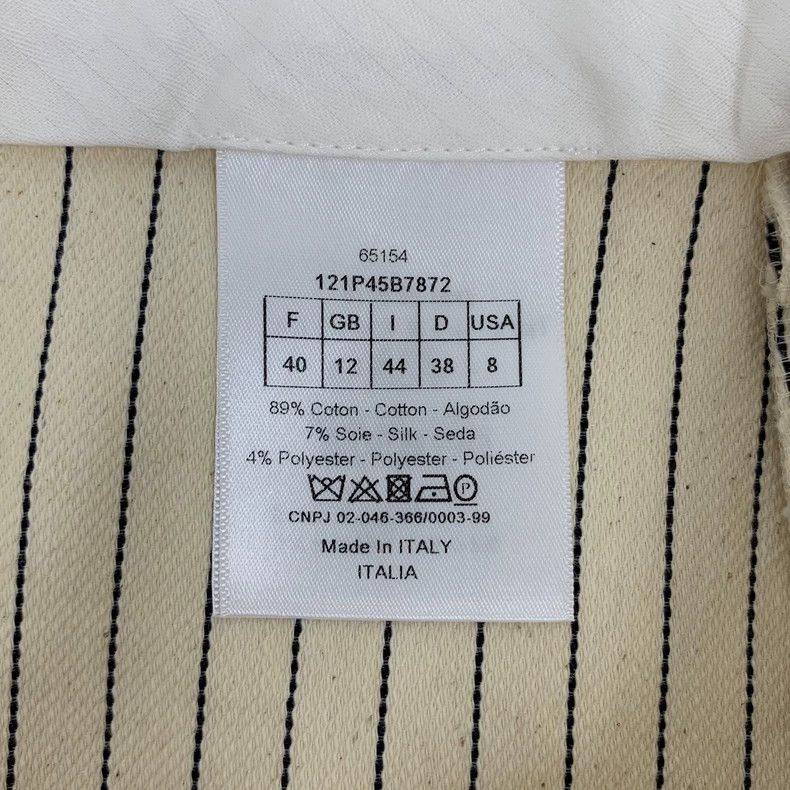 Dior Dior Beige striped cotton casual pants skirt Size 26" / US 2 / IT 38 - 6 Thumbnail