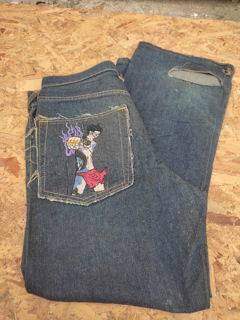 Japanese Brand × Tornado Mart RARE‼️JAPANESE RMC STYLE DISTRESSED JEANS Size US 34 / EU 50 - 6 Thumbnail