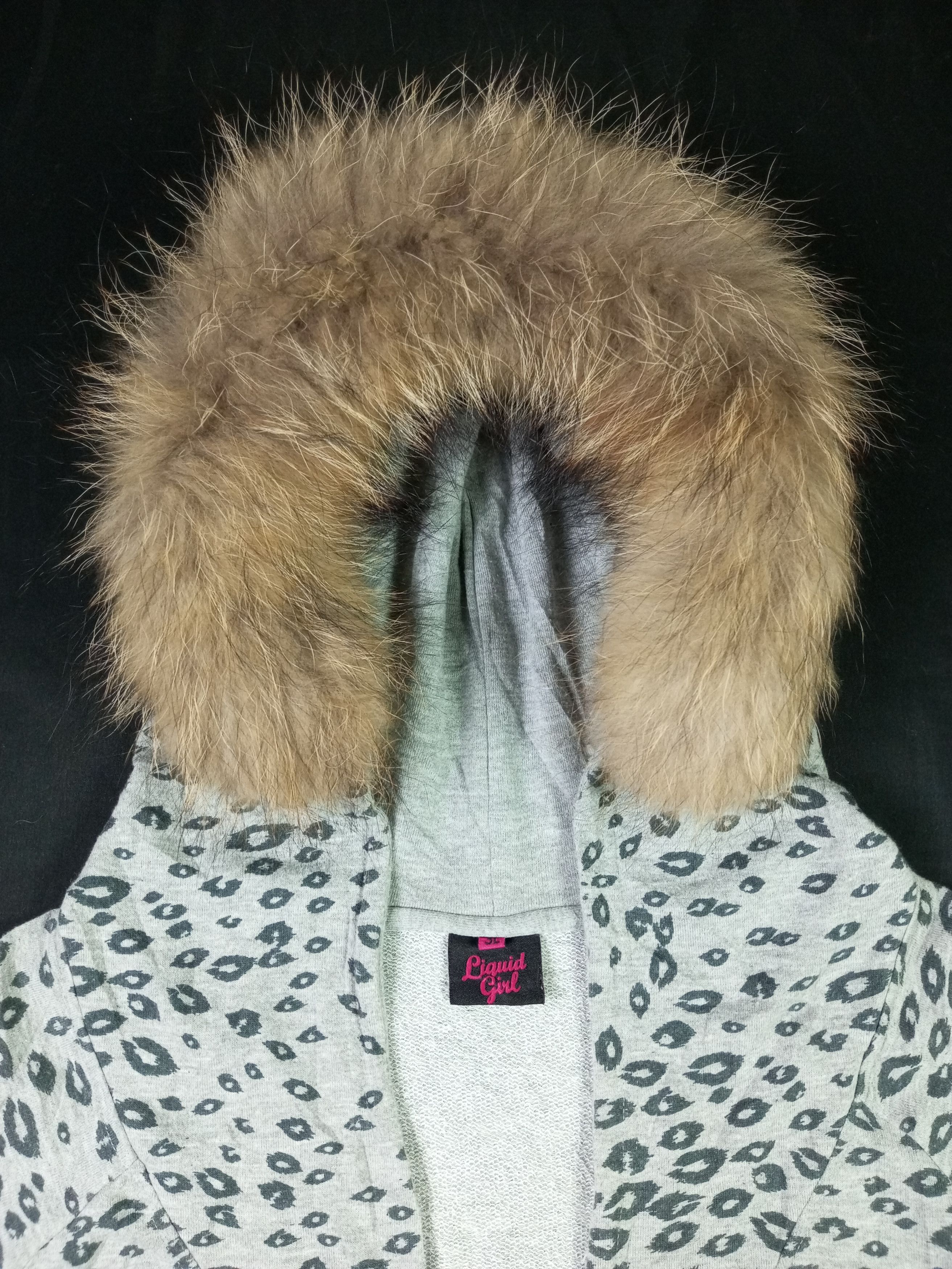If Six Was Nine Liquid Girl leopard Bat Wing Fur Hoodie Size US XXL / EU 58 / 5 - 6 Thumbnail