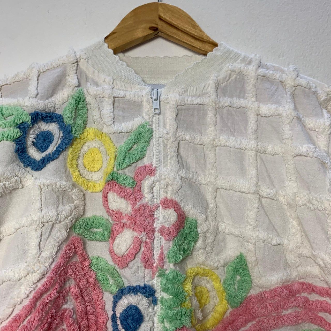 Vintage Vintage Damze Handcrafted Floral Embroidery Chenille Jacket Size US XL / EU 56 / 4 - 3 Thumbnail