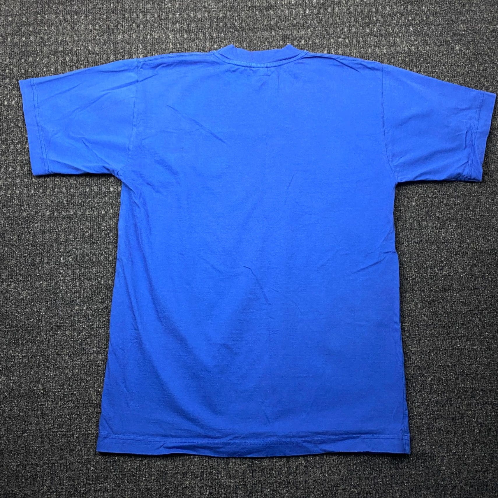 Vintage VINTAGE One Way Blues T Shirt Unisex Adults Heavyweight Short Sleeve Crew Neck Embroidered Blue Large N/A Size US L / EU 52-54 / 3 - 4 Thumbnail