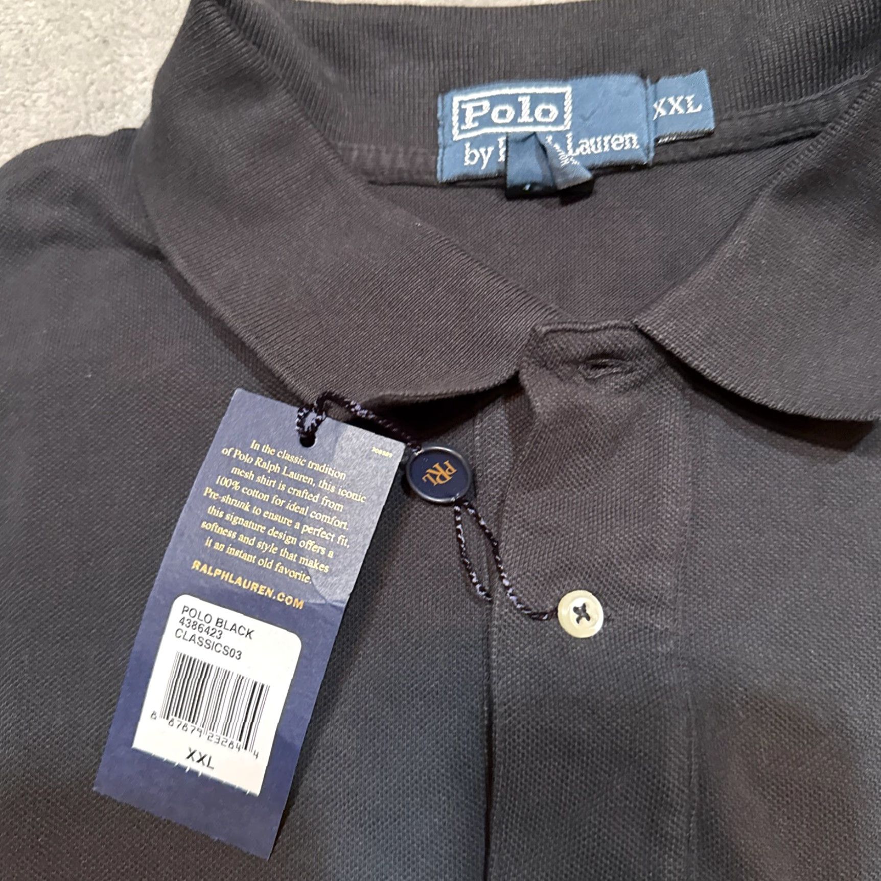 Polo Ralph Lauren Polo by Ralph Lauren Shirt Mens XXL Black Long Sleeve Polo Cotton Classic Size US XXL / EU 58 / 5 - 3 Thumbnail