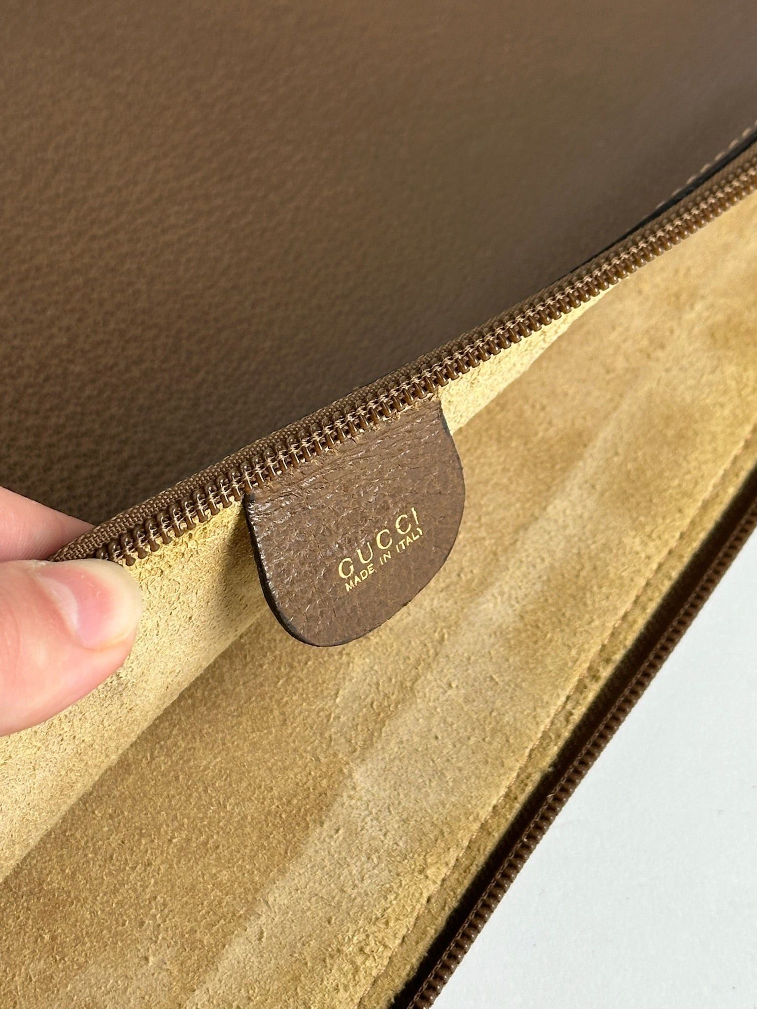 Gucci Vintage Leather clutch brown Size ONE SIZE - 1 Thumbnail