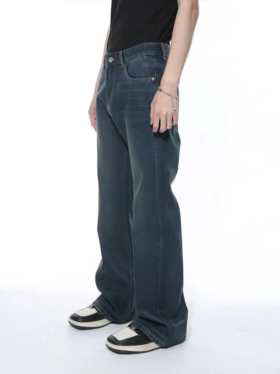 Japanese Brand Retro loose straight leg micro flared jeans Size US 32 / EU 48 - 3 Thumbnail
