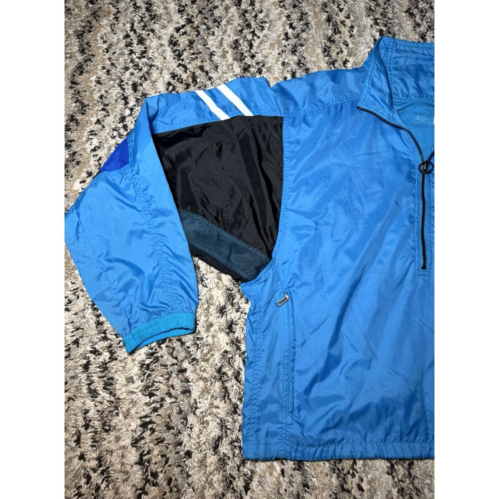 Nike VINTAGE Nike Windbreaker Jacket Pullover Track 80s 90s Blue L Size US S / EU 44-46 / 1 - 4 Thumbnail
