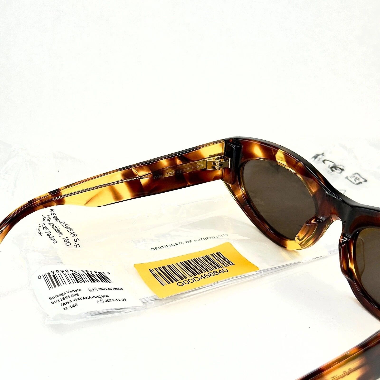 Bottega Veneta BOTTEGA VENETA 1189 MITRE BV1189S Brown Sunglasses 005 Size ONE SIZE - 6 Thumbnail