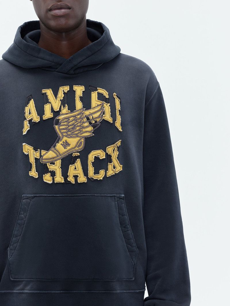 Amiri o1mle0426 Amiri Track Hoodie in Faded Black Size US XXL / EU 58 / 5 - 6 Thumbnail