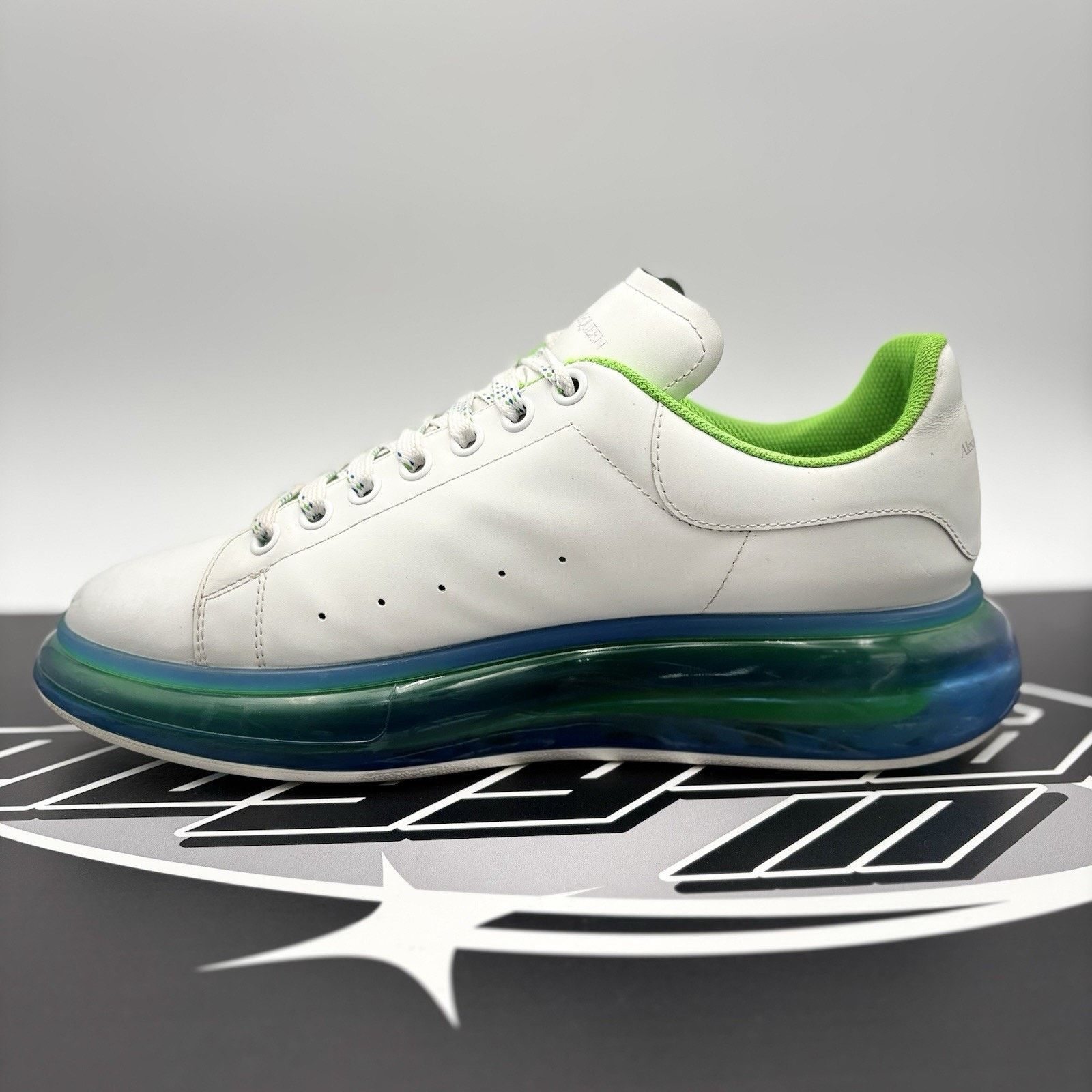 Alexander McQueen Alexander McQueen ' Transparent Sole White, Lime ' Size US 12 / EU 45 - 4 Thumbnail