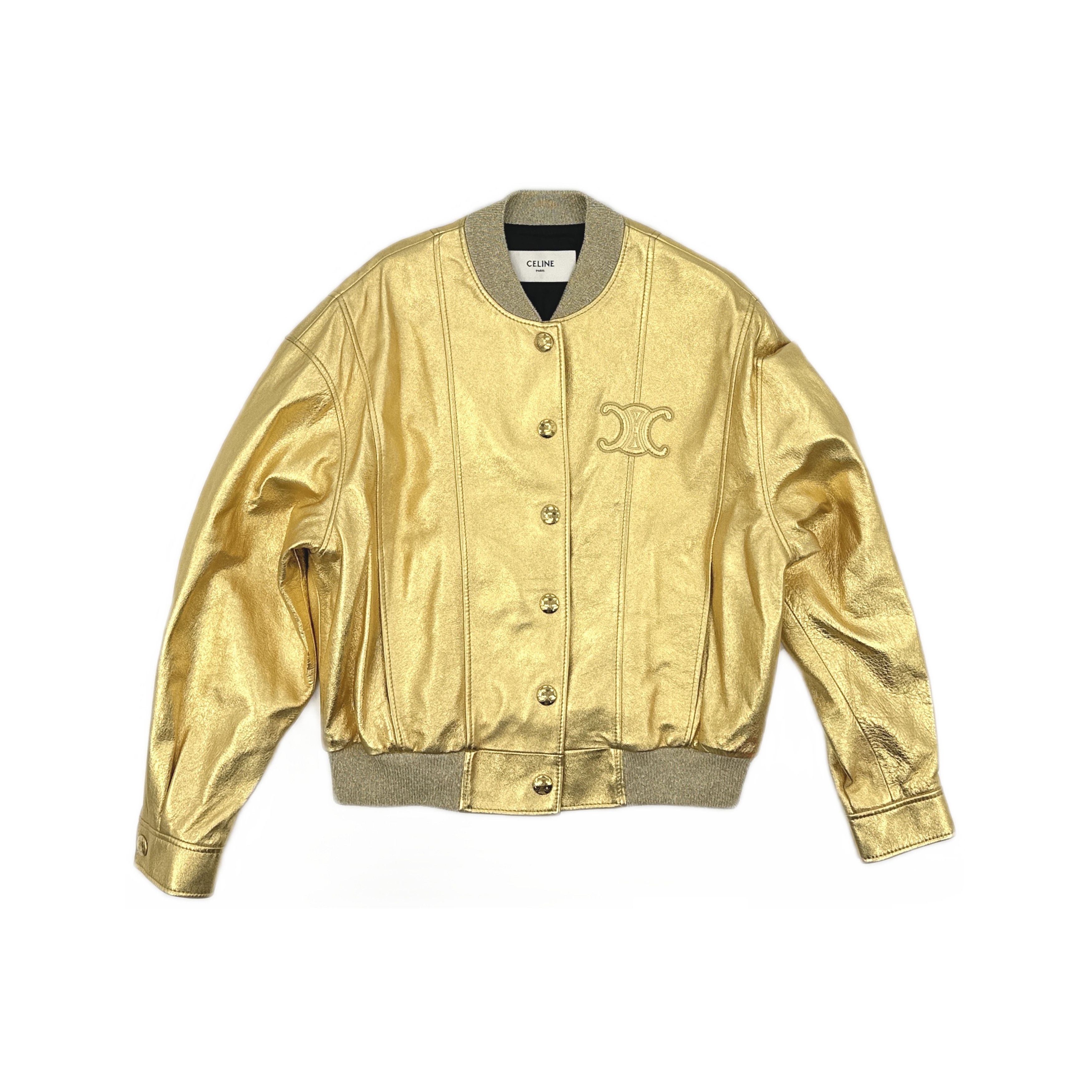 Celine Celine Triomphe Logo Lambskin Jacket Size 34 Size XS / US 0-2 / IT 36-38 - 1 Thumbnail