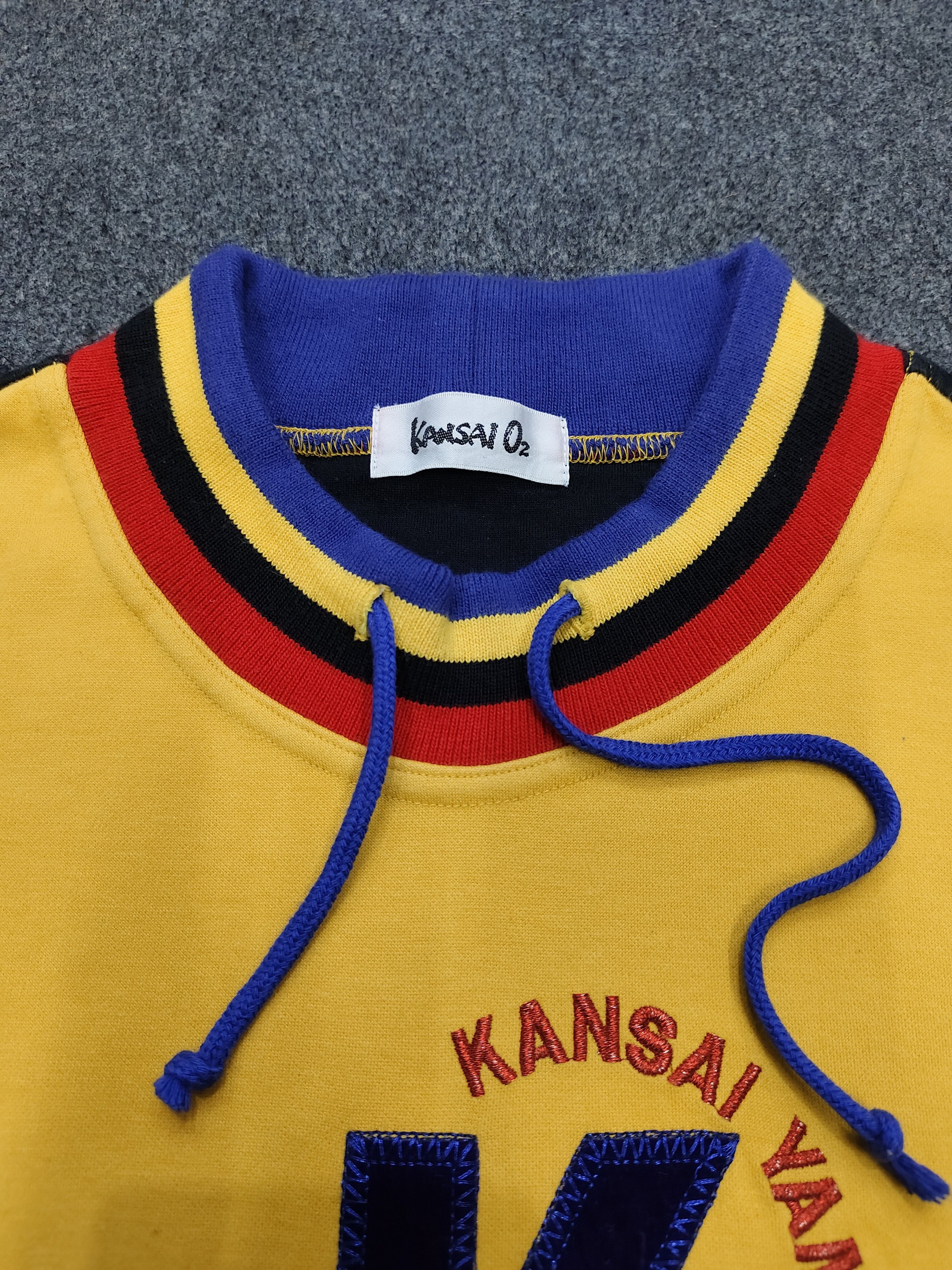 Kansai Yamamoto RARE 🇯🇵 Vtg 80s Kansai O2 Embroidered Spellout Sweatshirt Size US L / EU 52-54 / 3 - 6 Thumbnail