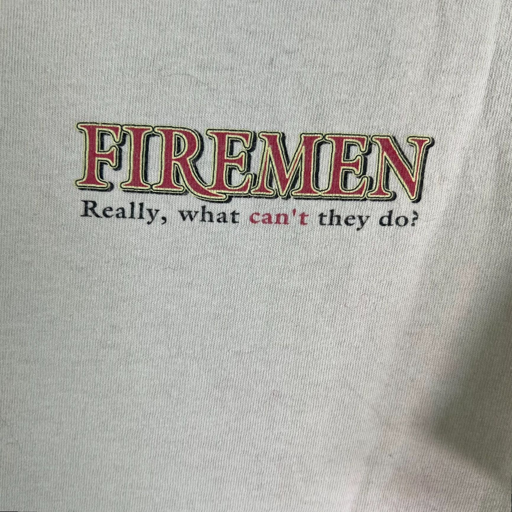 Delta VINTAGE Delta Pro Weight T-Shirt Men XL Gray Spider-Man Firemen What Can’t They Do? 90s Theme Size US XL / EU 56 / 4 - 3 Thumbnail