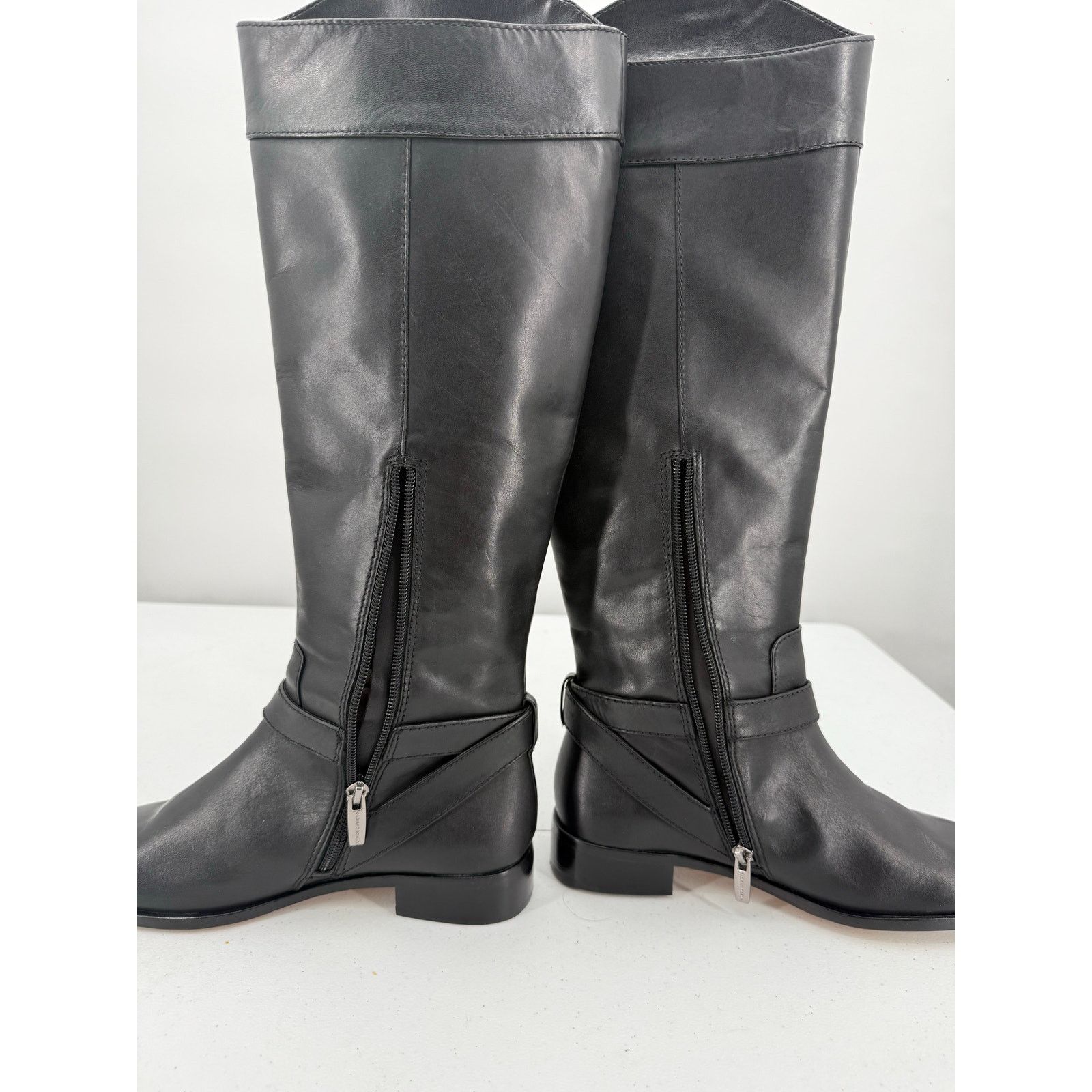 Vince Camuto NWT Vince Camuto Ovarlym Black Leather Knee-High Riding Boot Size US 6.5 / IT 36.5 - 9 Thumbnail