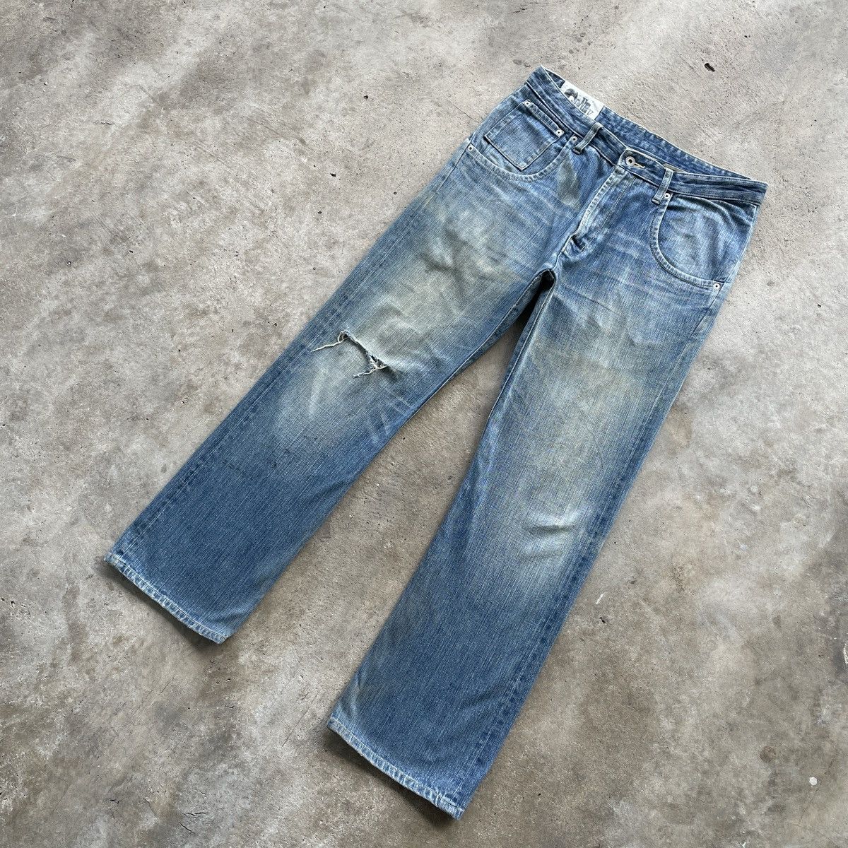 Japanese Brand Vintage Coney Japan Flare Rusty Denim Distressed Jeans Pants Size US 34 / EU 50 - 2 Thumbnail