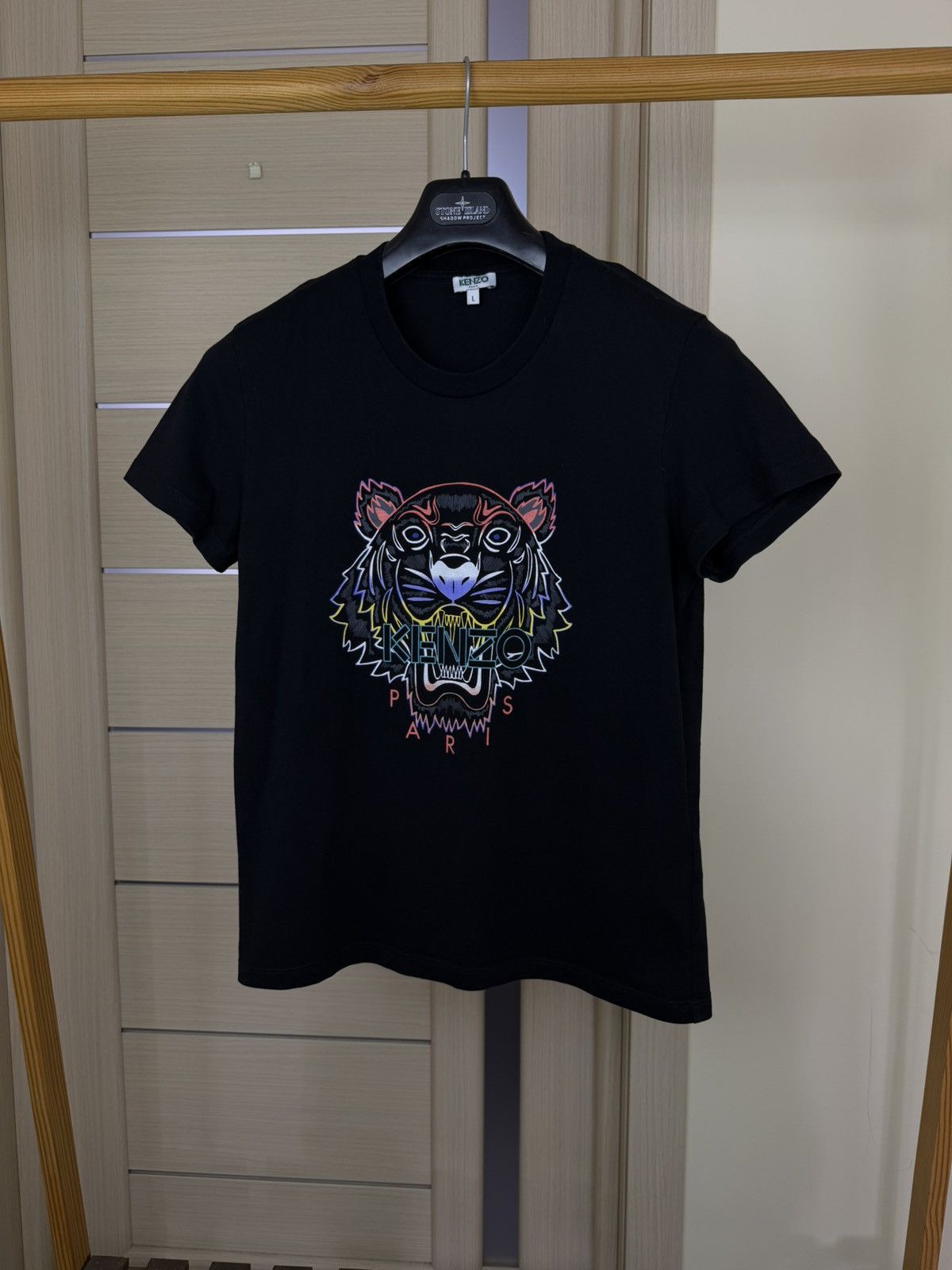 Kenzo Kenzo Paris Tiger Head Graphic T-Shirt Black wmns Logo Tee Size L / US 10 / IT 46 - 1 Thumbnail