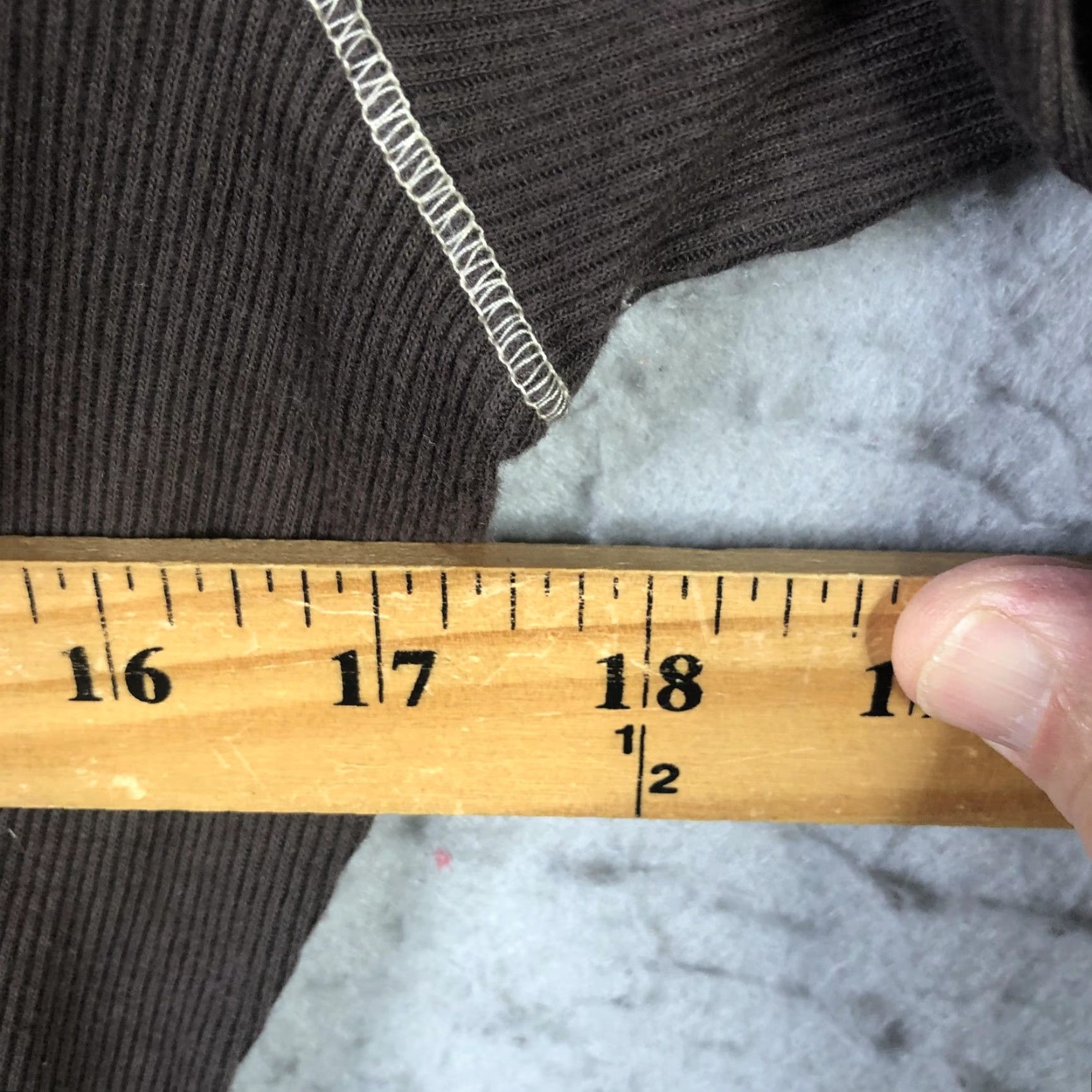 KangaROOS Tee Shop Hoodie Womens XL Brown Pullover Ribbed Long Sleeve Kangaroo Pocket Y2K Size XL / US 12-14 / IT 48-50 - 3 Thumbnail