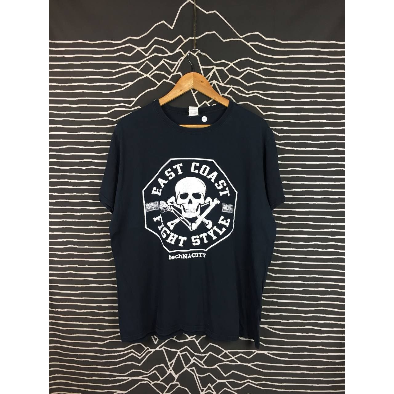 Gildan × Vintage East Coast Fight Style Skull Logo TechNACITY Clothing Tee Size US L / EU 52-54 / 3 - 2 Thumbnail