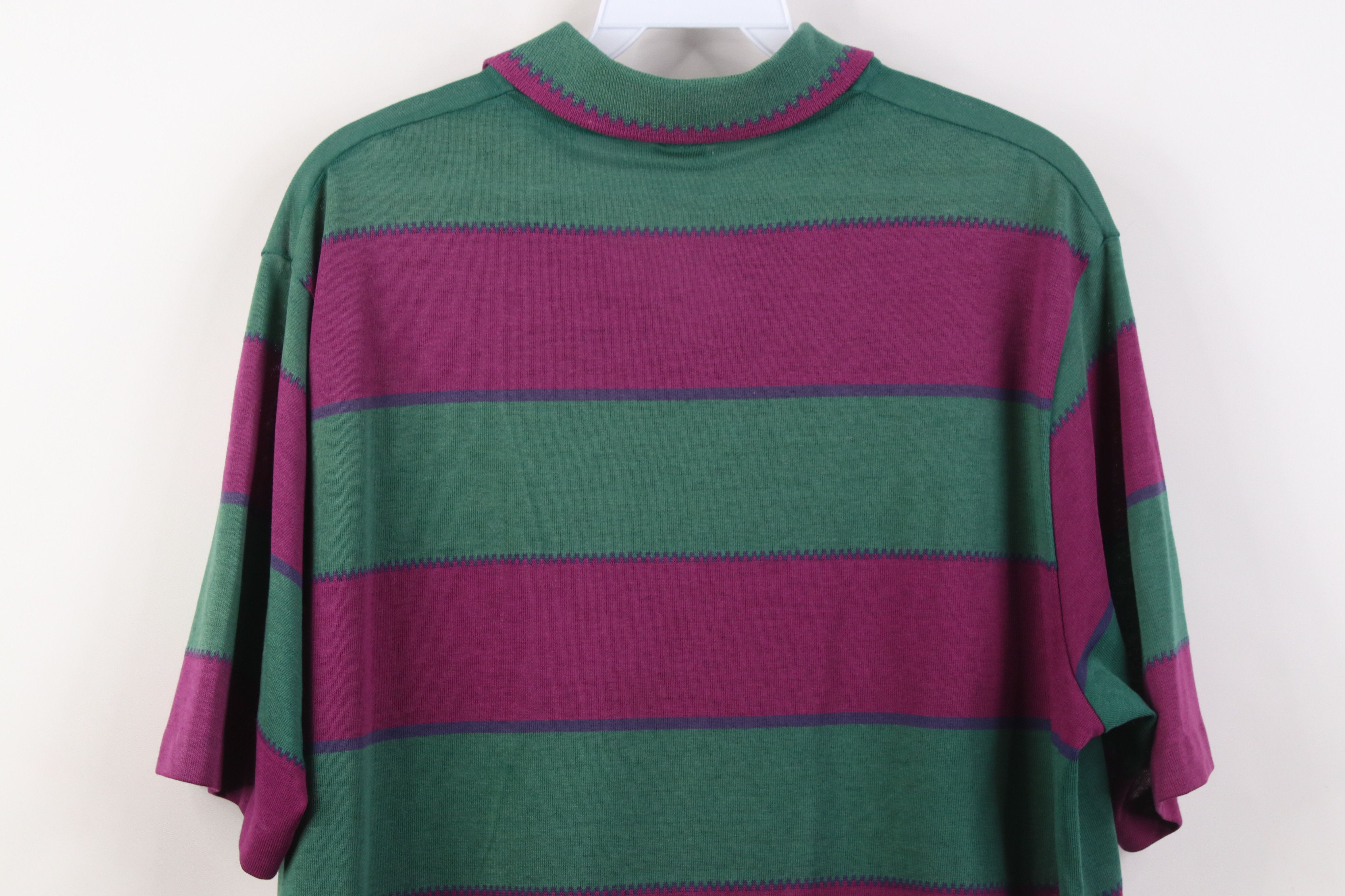 Vintage Vintage 80s 90s Streetwear Knit Striped Golf Polo Shirt USA Size US XL / EU 56 / 4 - 12 Thumbnail
