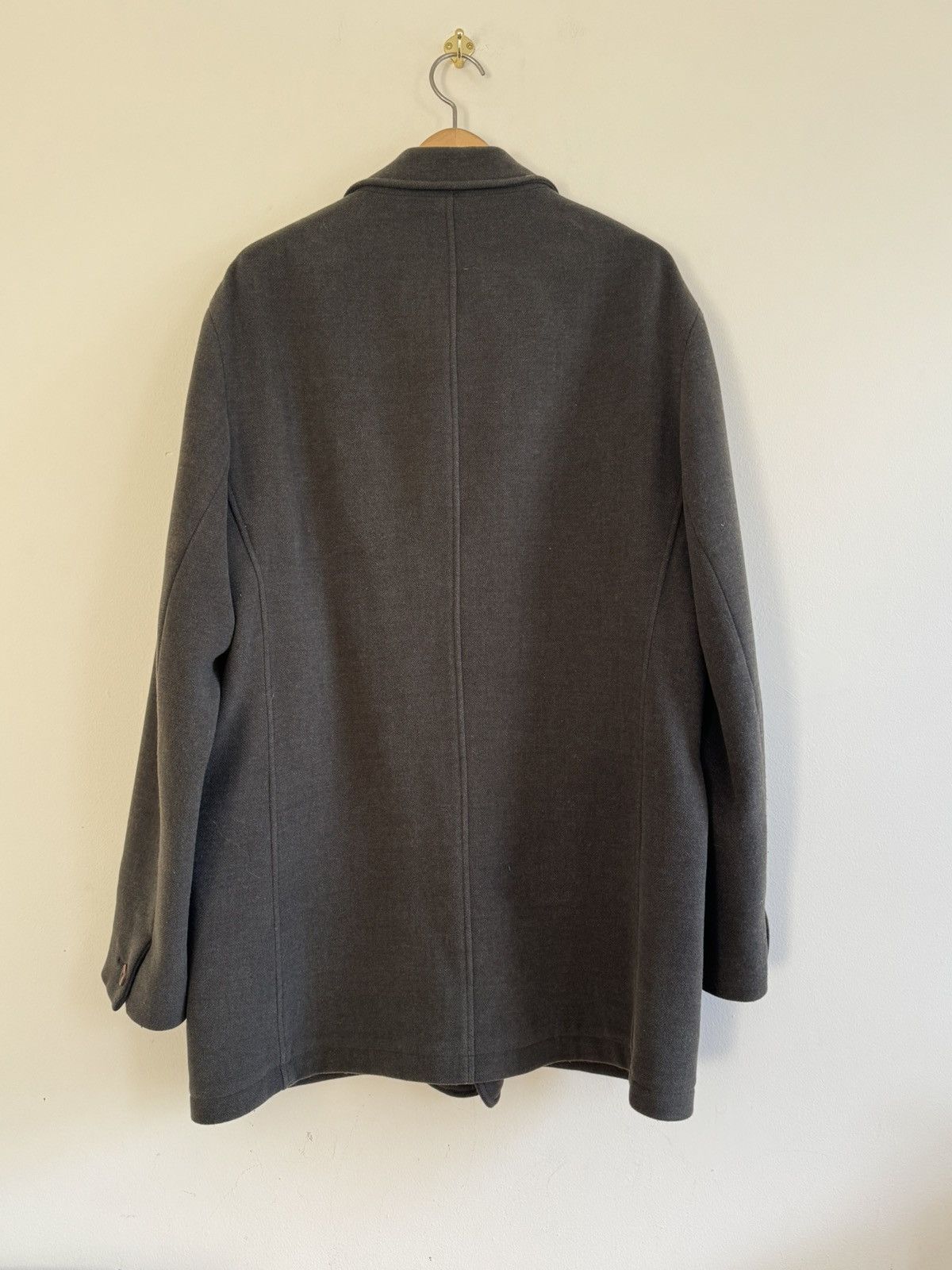 Barneys New York Overcoat Olive Brown Germany Polyester Car Coat Size US L / EU 52-54 / 3 - 6 Thumbnail